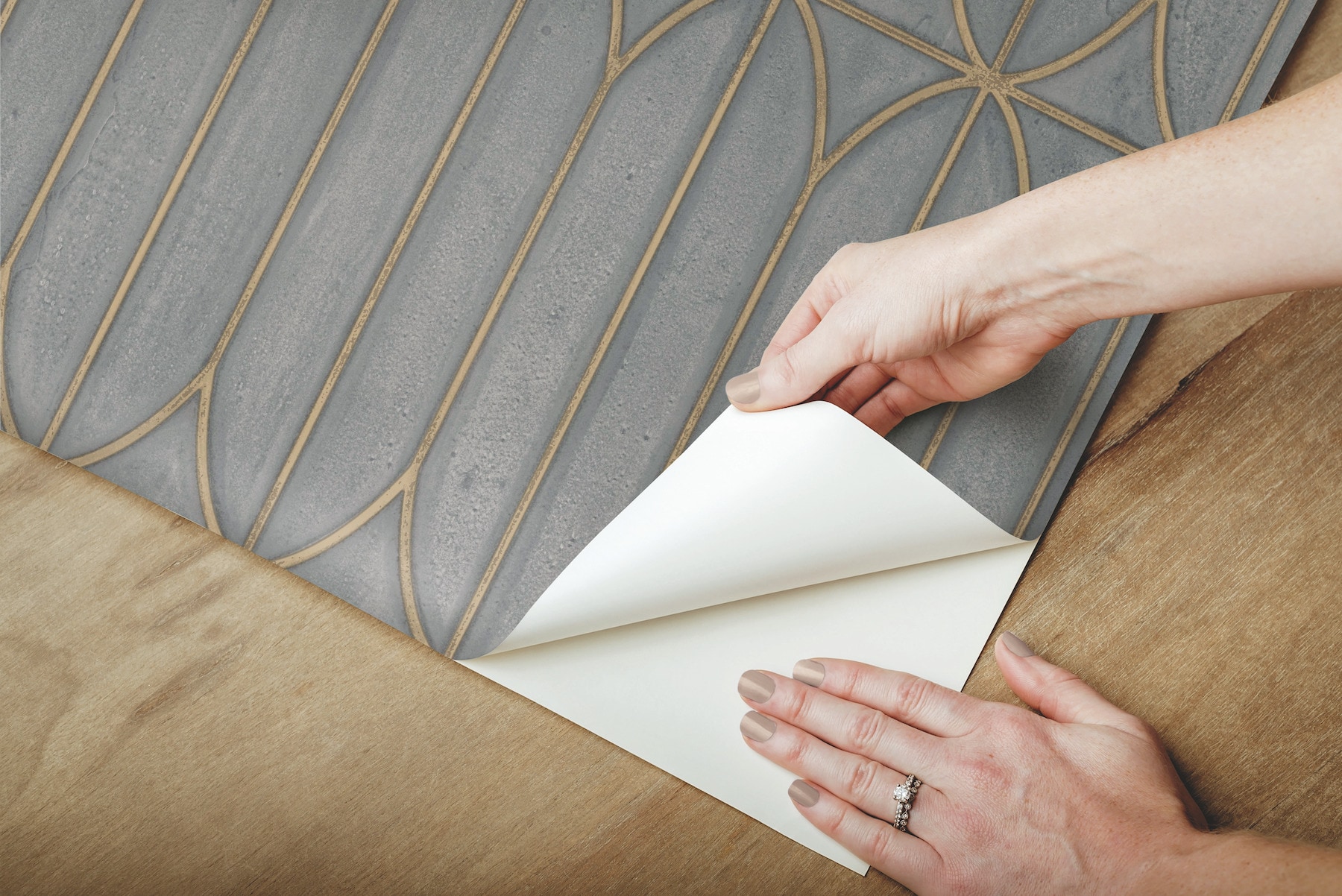 Charcoal Geometric Peel & Stick Vinyl Wallpaper