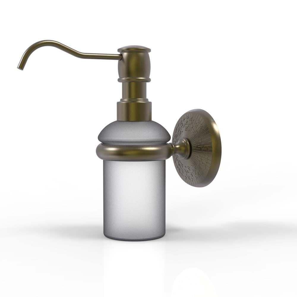 Allied Brass MC-60-ABR Monte Carlo Antique Brass 5-oz. Capacity Wall-mount Soap and Lotion Dispenser