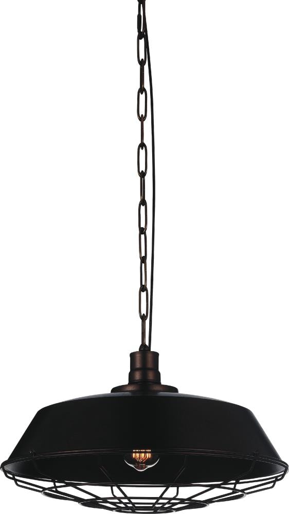 CWI Lighting 9611P18-1-126 Morgan Chocolate Rustic Geometric Medium Hanging Pendant Light