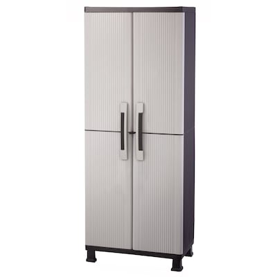 Keter Utility Cabinet 26 8 In W X 68, Plastic Storage Cabinets For Garage