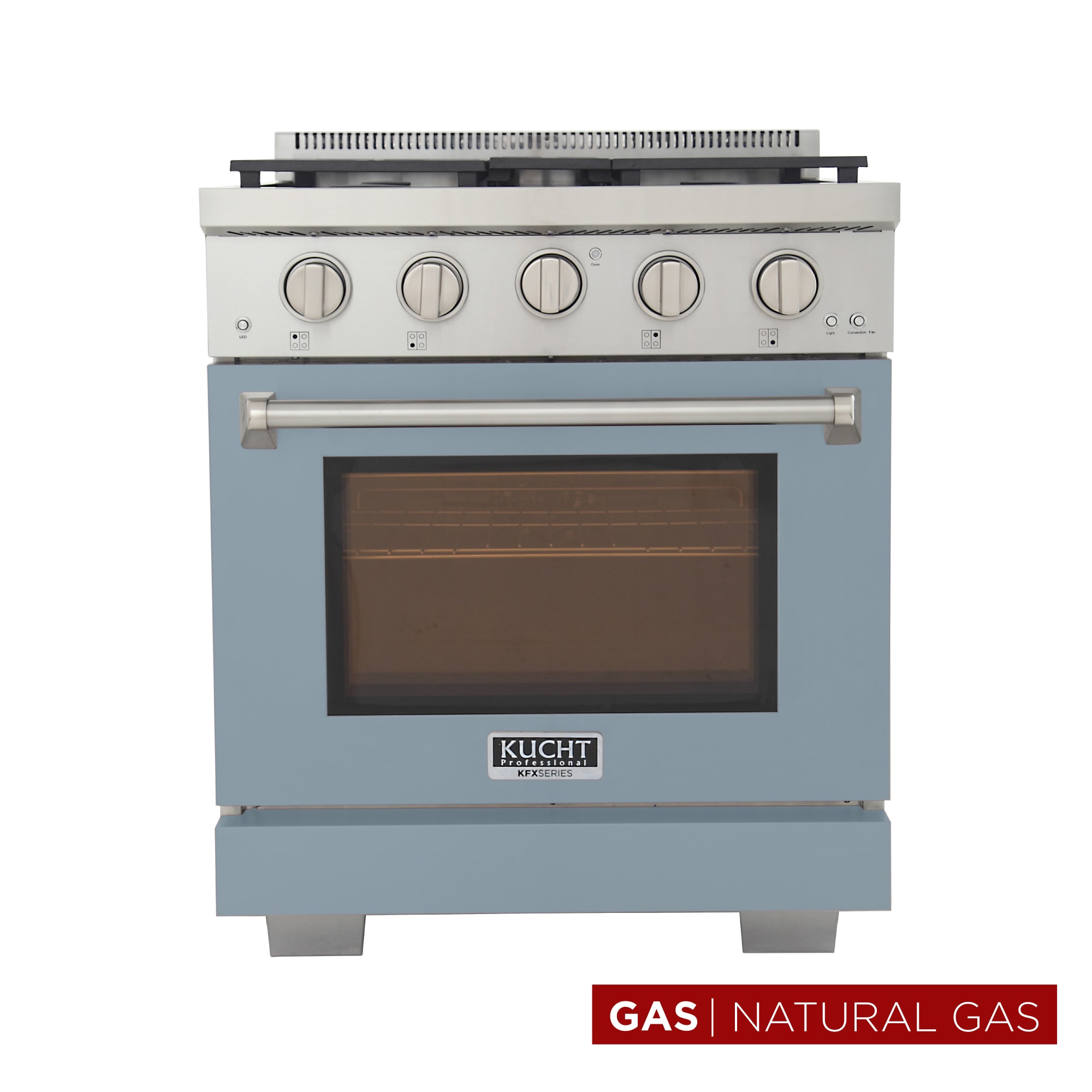 Kucht KFX3000X-LB 30-in 4 burners 4.2-cu ft Convection Oven Freestanding Natural Gas Range ( Stainless Steel )