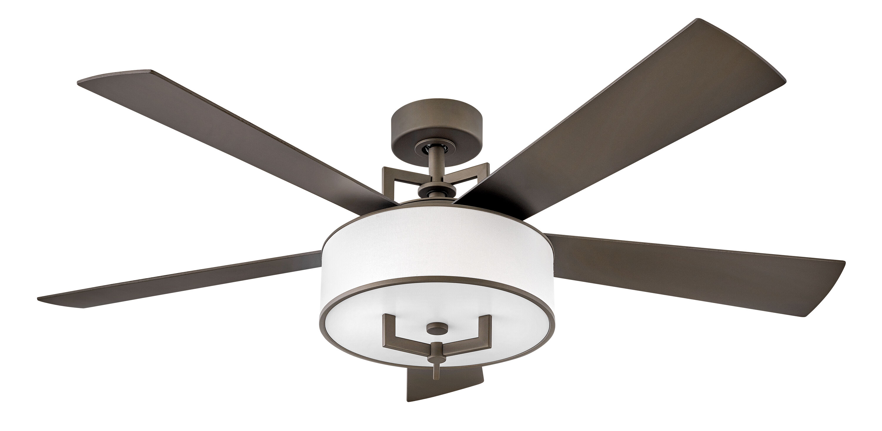 Hinkley Hover 60-in Graphite with Driftwood Blades Integrated LED Indoor/Outdoor Smart Ceiling Fan with Light and Remote (3-Blade) 900760FGT-LWD Sansujyuku sansujyuku.com