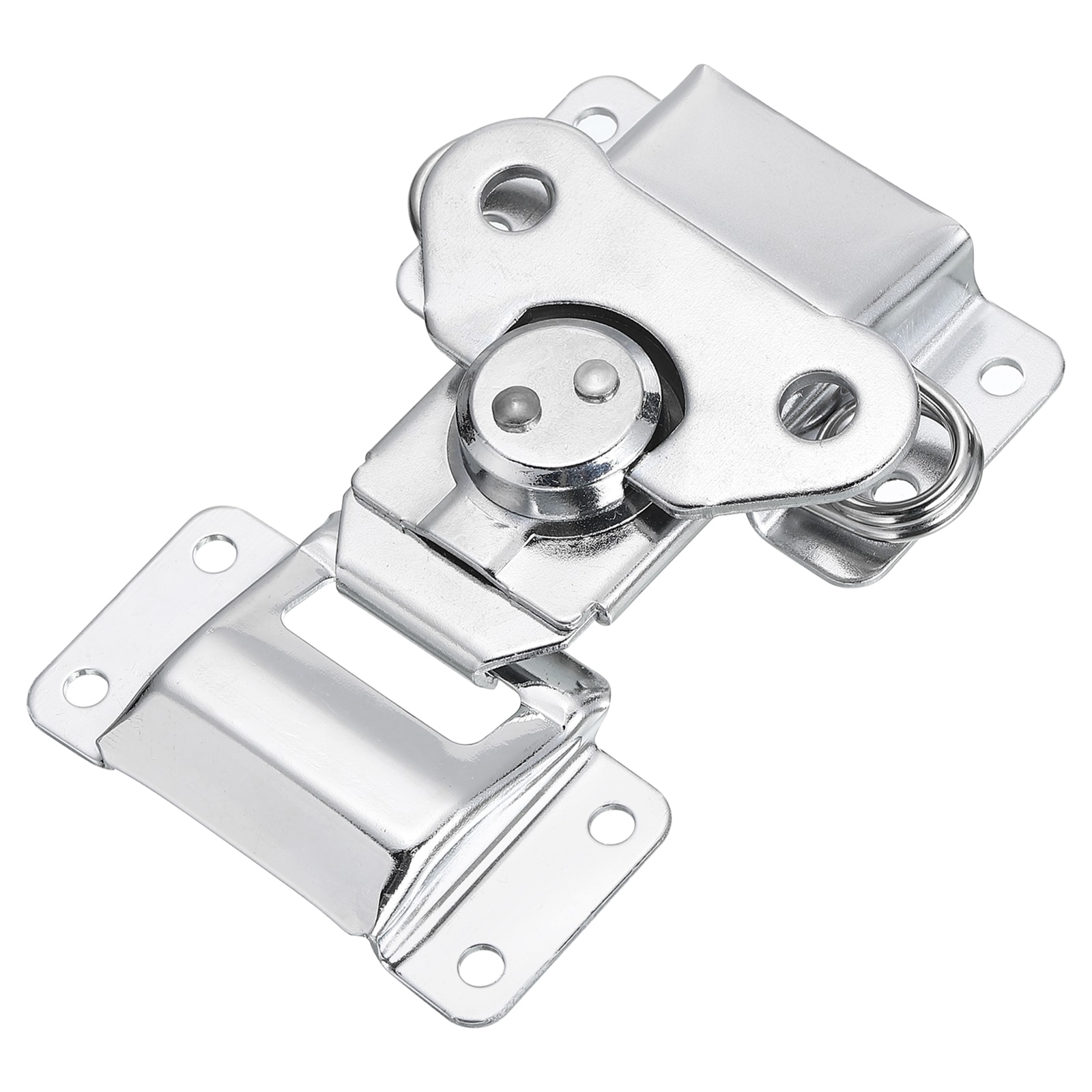 Unique Bargains Butterfly Twist Latch 4.65 Inch Alloy Spring Loaded Twist Latch Keeper Toggle Clamp Butterfly Draw Latch for Case Box Suitcases Wooden Box Silver