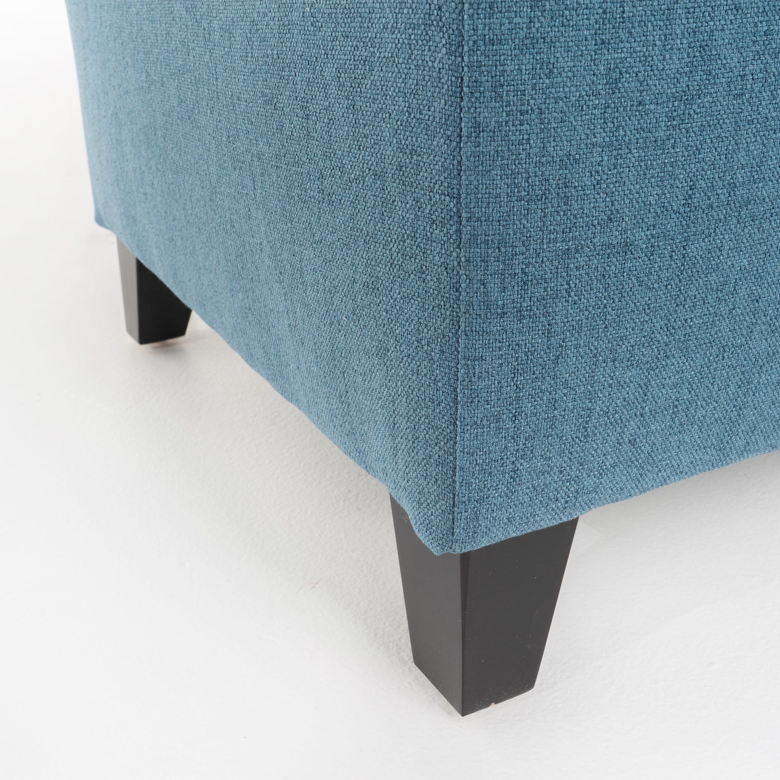 Juliana Oversized Blue Tufted Storage Ottoman Bench