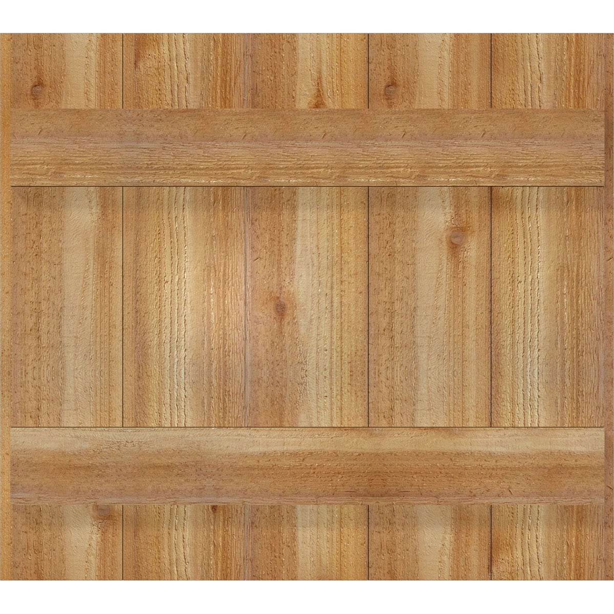 Ekena Millwork RBJ06S26X024RWR 26.875-in W x 24-in H Unfinished Paintable/Stainable Board and batten Wood Exterior Shutters ( 2 -Pack )
