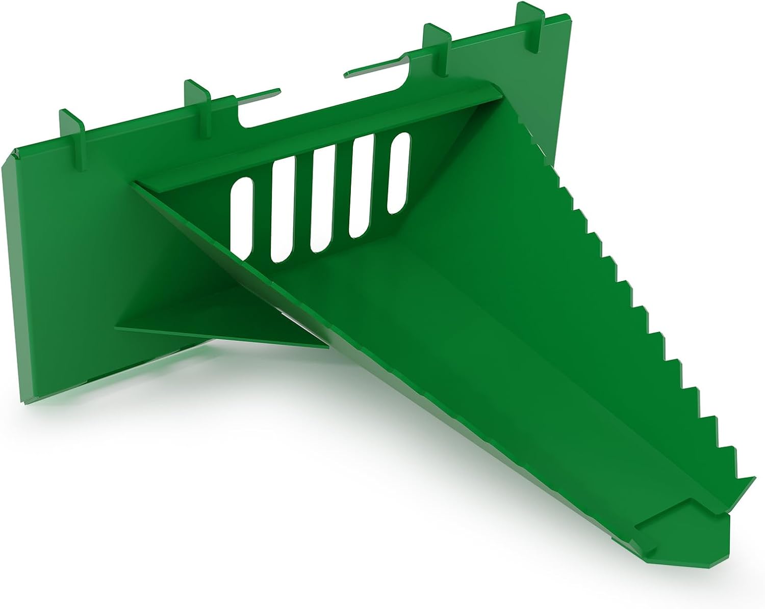 Garvee Economy Series Stump Bucket Attachment Universal Skid Steer Quick Tach Serrated Leading Edge Tree Scoop Digger for Removing Smaller Tree Stumps and Light Duty Ripping Roots Green