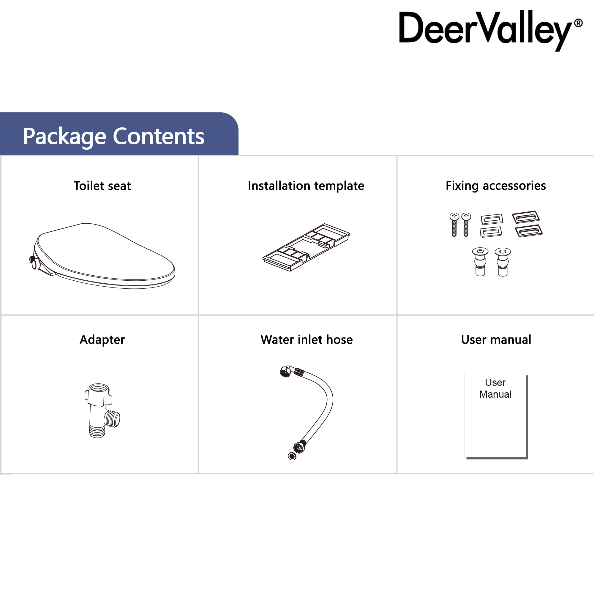 DeerValley DV-1S0028 Bidet-Toilet-Seats - View #2