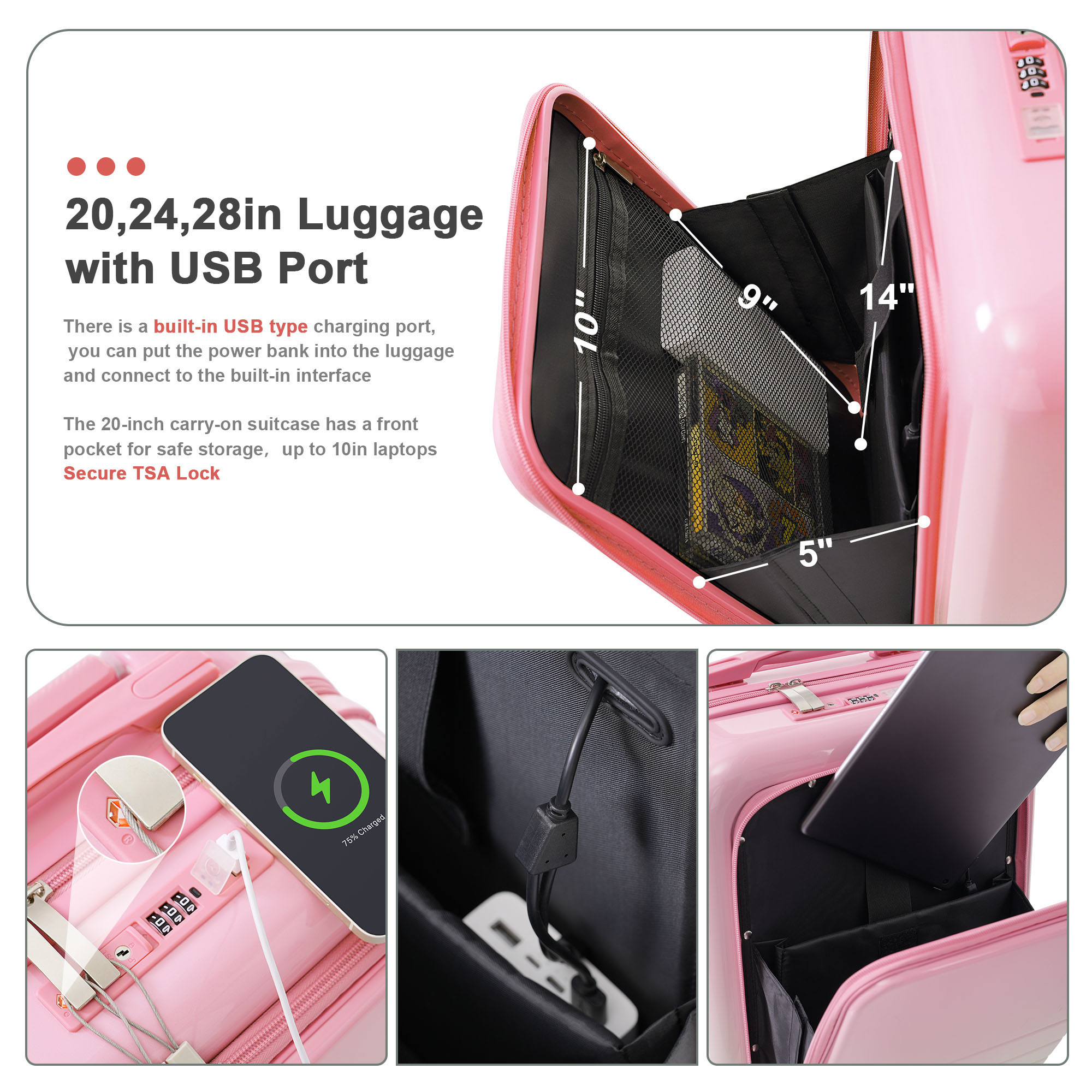 Bybafun YD9600011 Luggage-And-Luggage-Sets - View #5