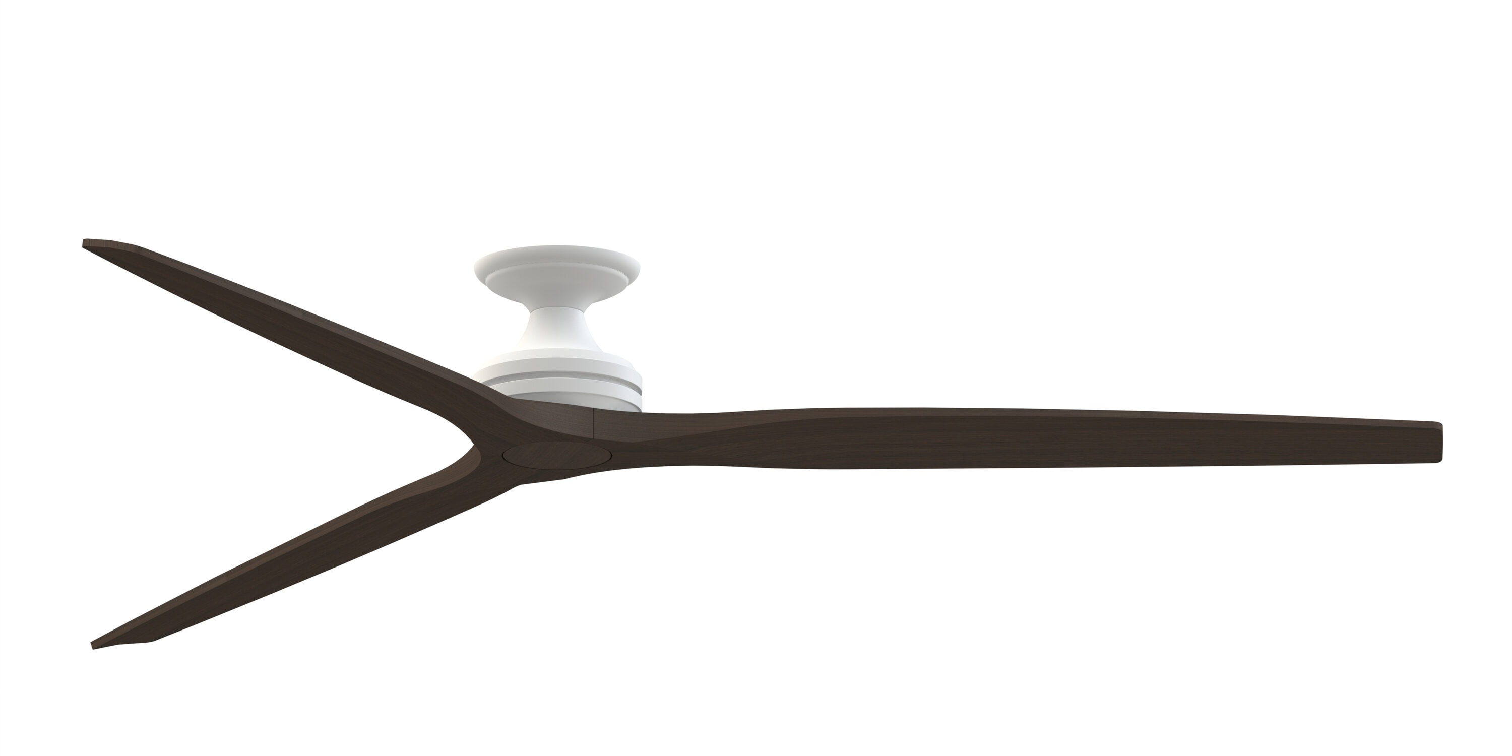 Fanimation FPD6721BMW-84DWA-F Spitfire 84-in Outdoor Flush Mount Smart Matte White with Dark Walnut Blades Propeller Ceiling Fan Light Kit Compatible - Remote Included ( 3 -Blade )