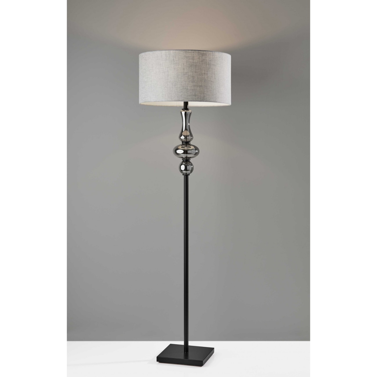 HomeRoots Spherule Black Mercury Glass Floor Lamp at