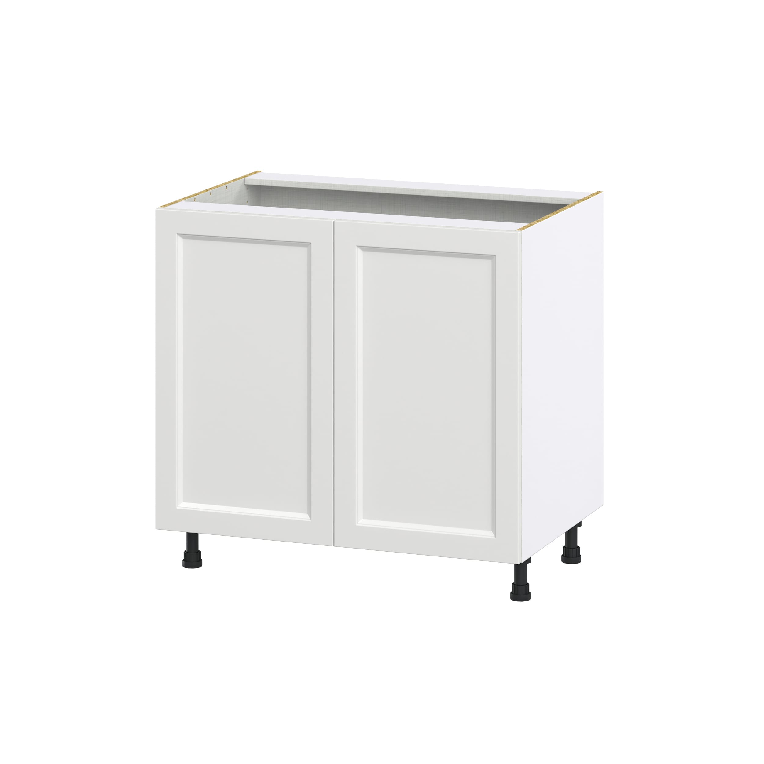 Hugo&Borg Riviera 24-in W x 34.5-in H x 24-in D Bright White Sink Base Fully Assembled Cabinet (Recessed Panel Shaker Style)
