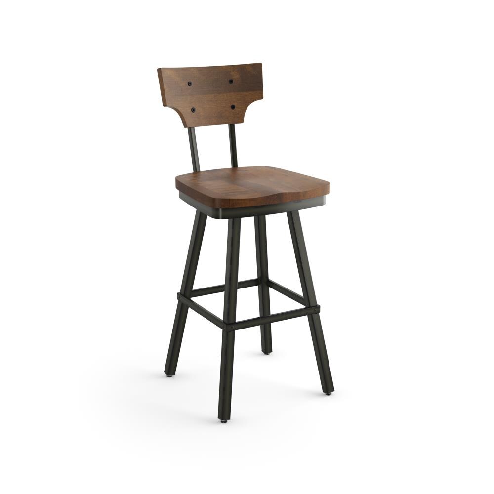 Distressed metal bar discount stools with backs