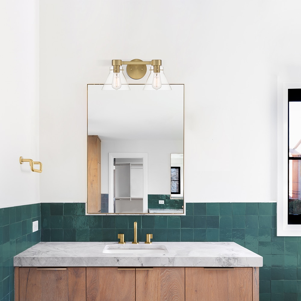 Designers Fountain D204M-2B-BG Willow Creek 16.5-in 2 -Light Brushed Gold Modern/contemporary Vanity light