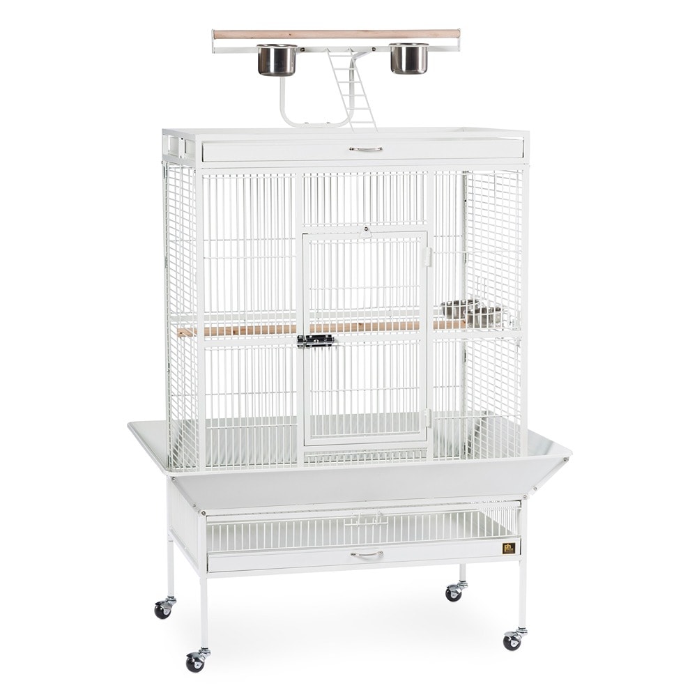 Prevue 1 -Count Chalk White hammertone finish Protective cage