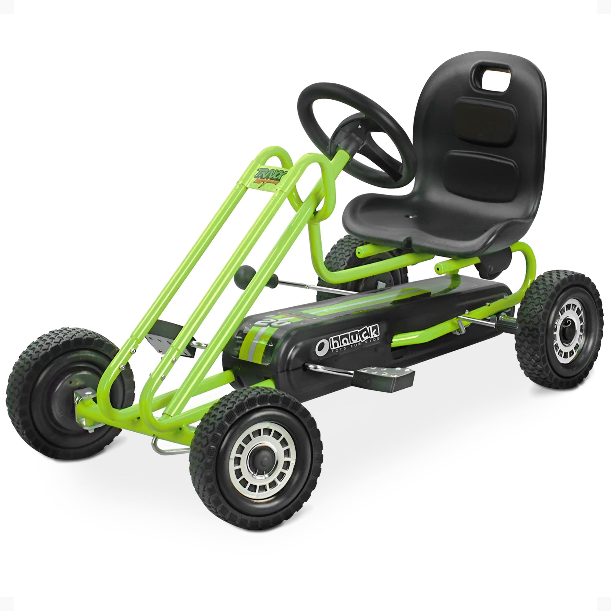 hauck 90105  Ergonomic Pedal Ride On Go Kart Toys for Boys and Girls Ages 4 to 8 Green