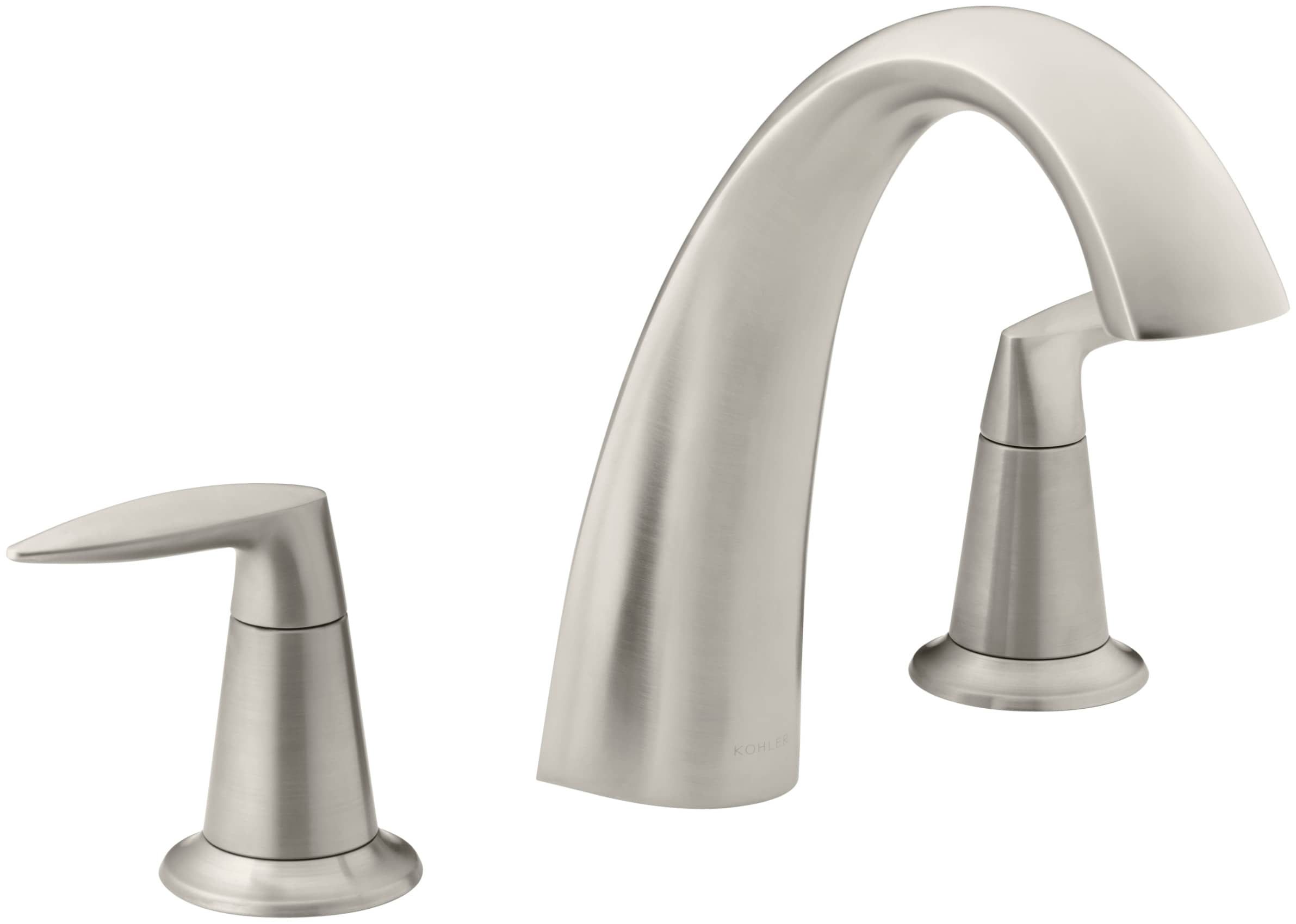 Kohler Alteo Vibrant Brushed Nickel 2 Handle Deck Mount Roman Low Arc Bathtub Faucet At 9404