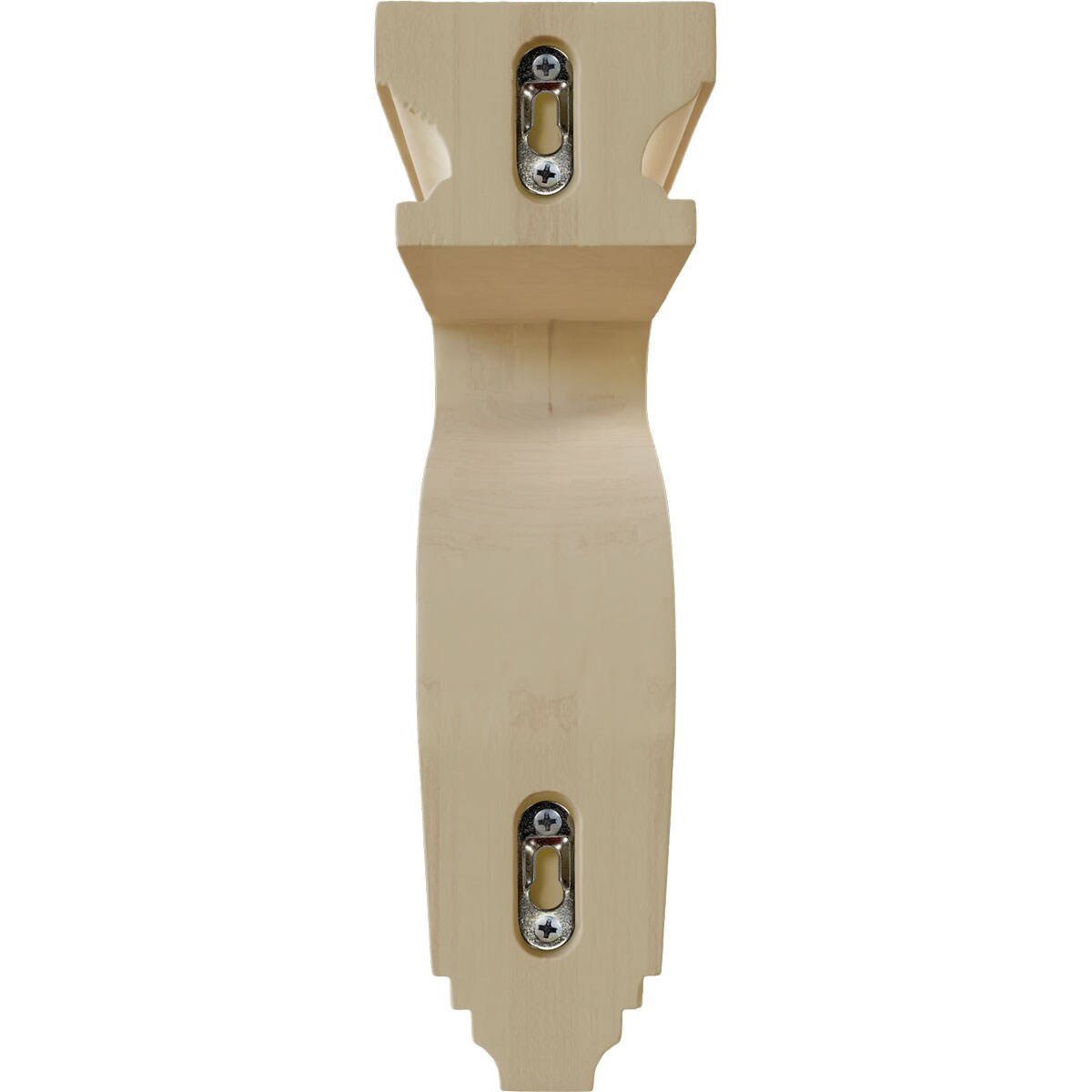 11" Unfinished Rubberwood Hollow Back Corbel