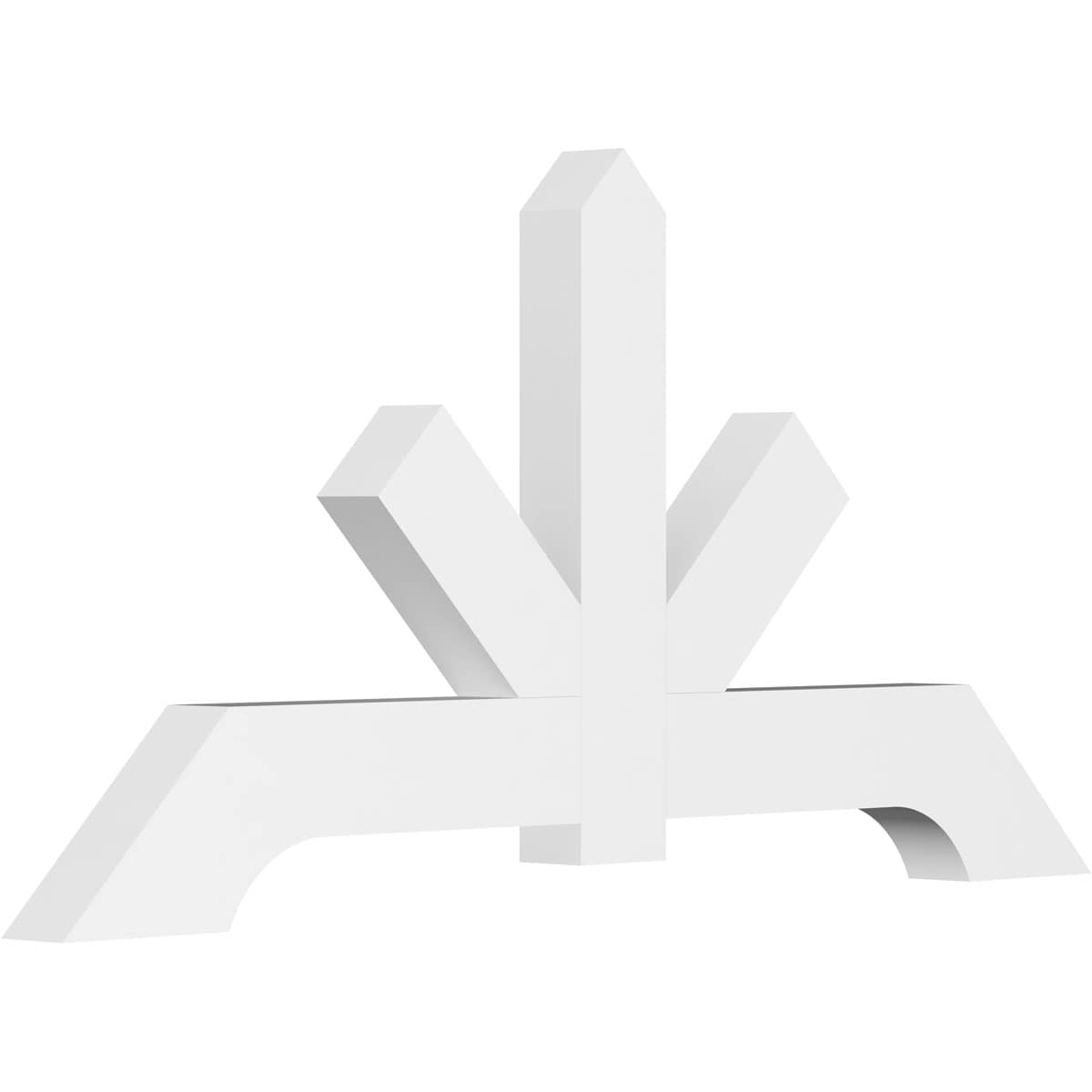 Ekena Millwork GBP072X36X0406VAN00 Vanguard White PVC Gable bracket