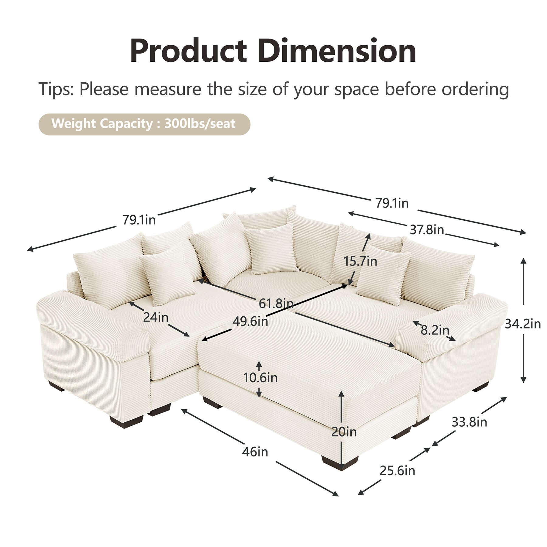 SINOFURN SYB920001WT Sofas-Loveseats - View #4