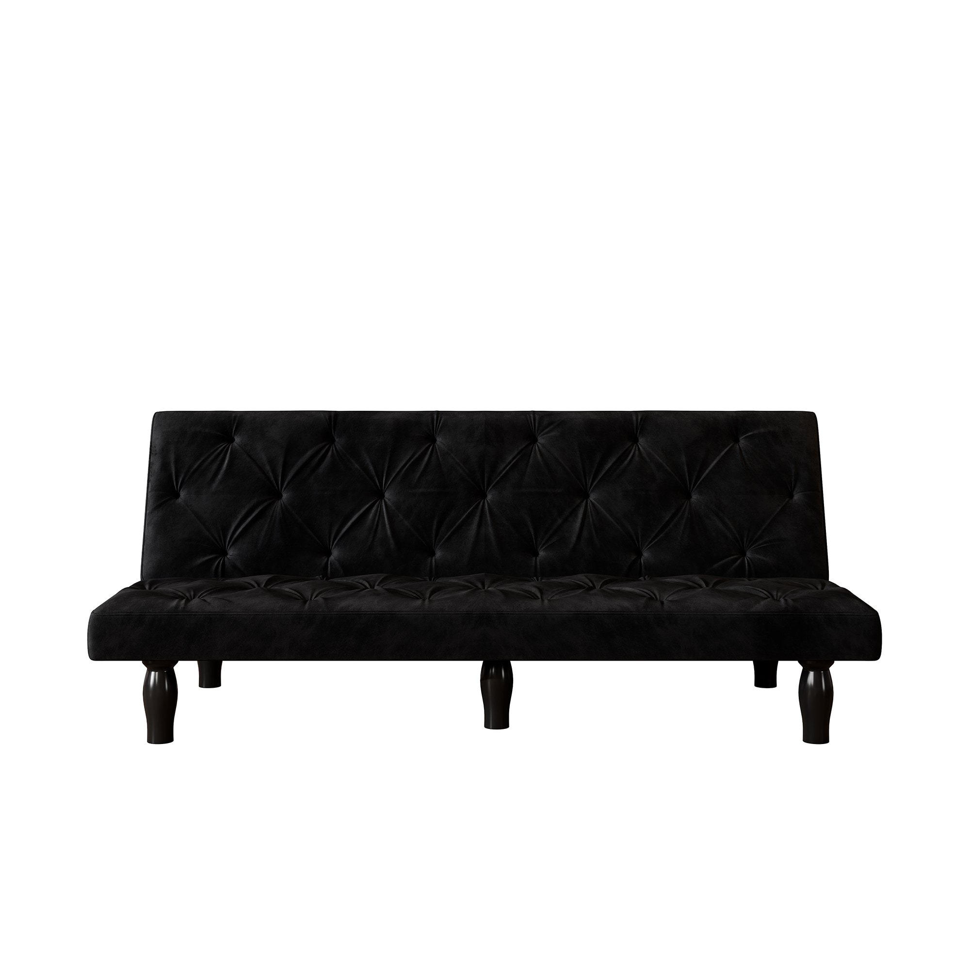 Bybafun YD2700018 65.8-in Modern Black Velvet Reclining Sleeper