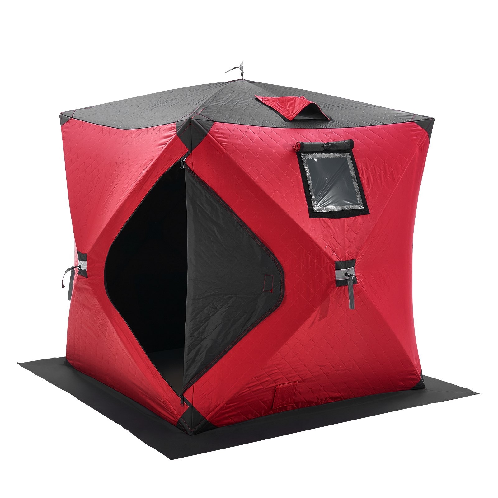 GIVIMO 60x60-in Insulated Pop-Up Ice Fishing Tent 1-2 Person Thermal Ice Shanty for Winter Fishing Shelter