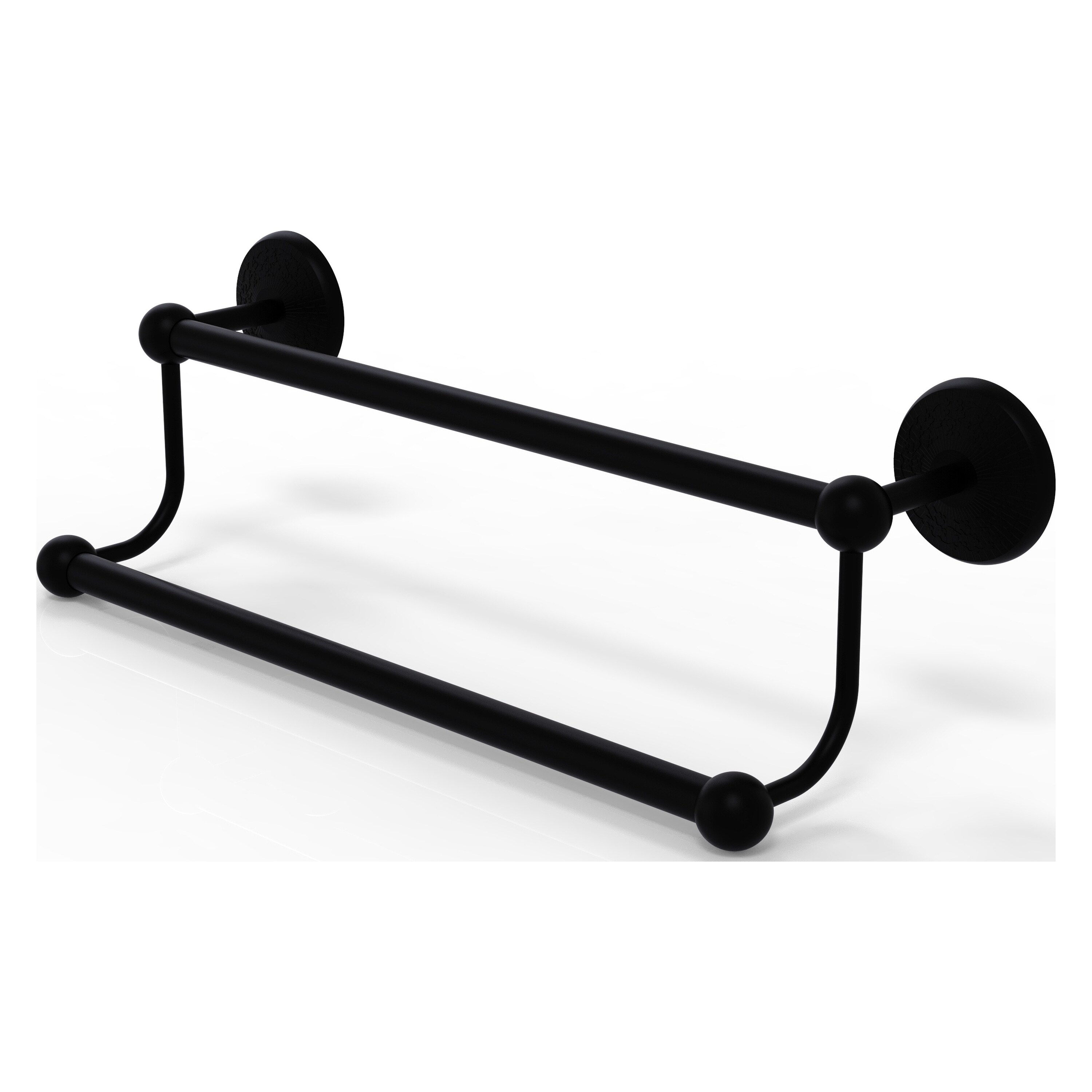 Allied Brass PMC-72/36-BKM Prestige Monte Carlo 36-in double Matte Black Wall mount Double Towel Bar