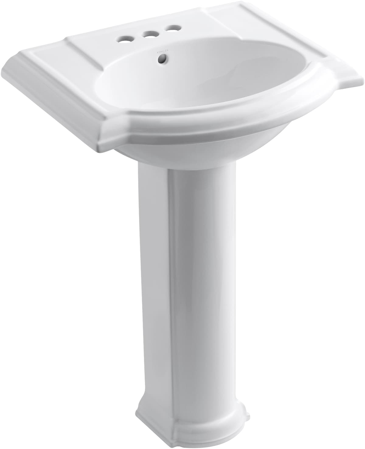 American Standard Mainstream White Vitreous China Traditional Pedestal Sink  Combo (17.5-in x 22-in x 34.25-in) in the Pedestal Sinks department at