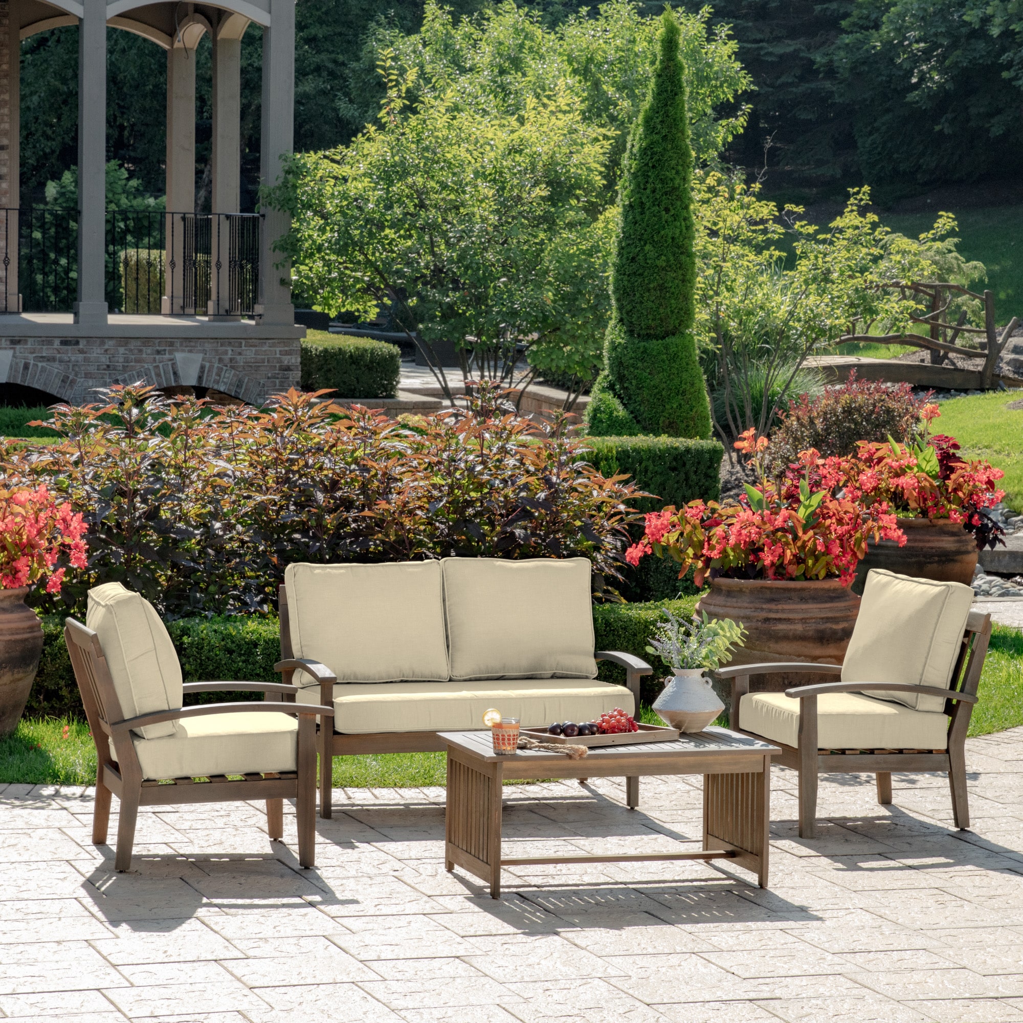 Lowes patio loveseat cushions sale