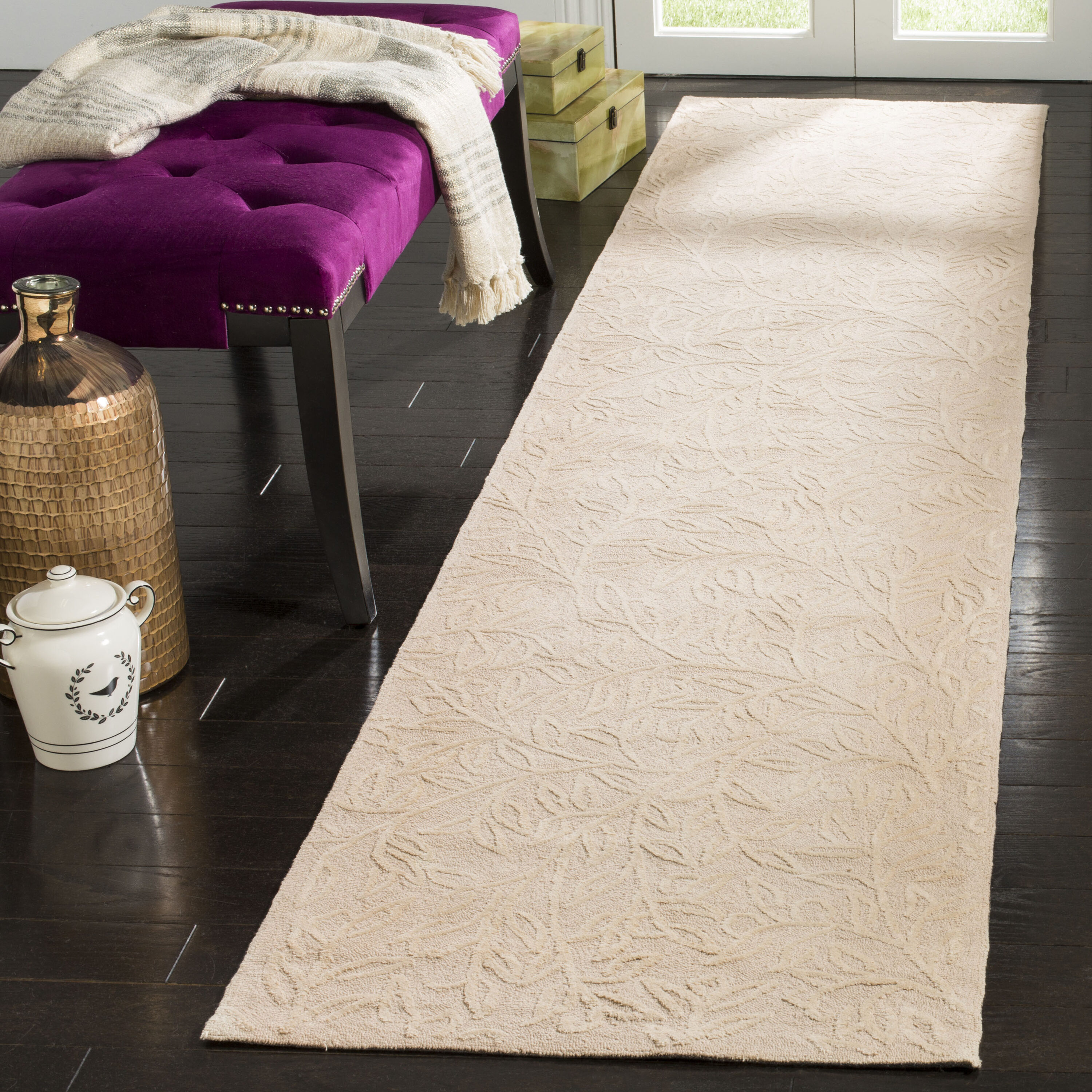 Ms Sprig Snowberry 2 x 10 Rectangular Runner rug