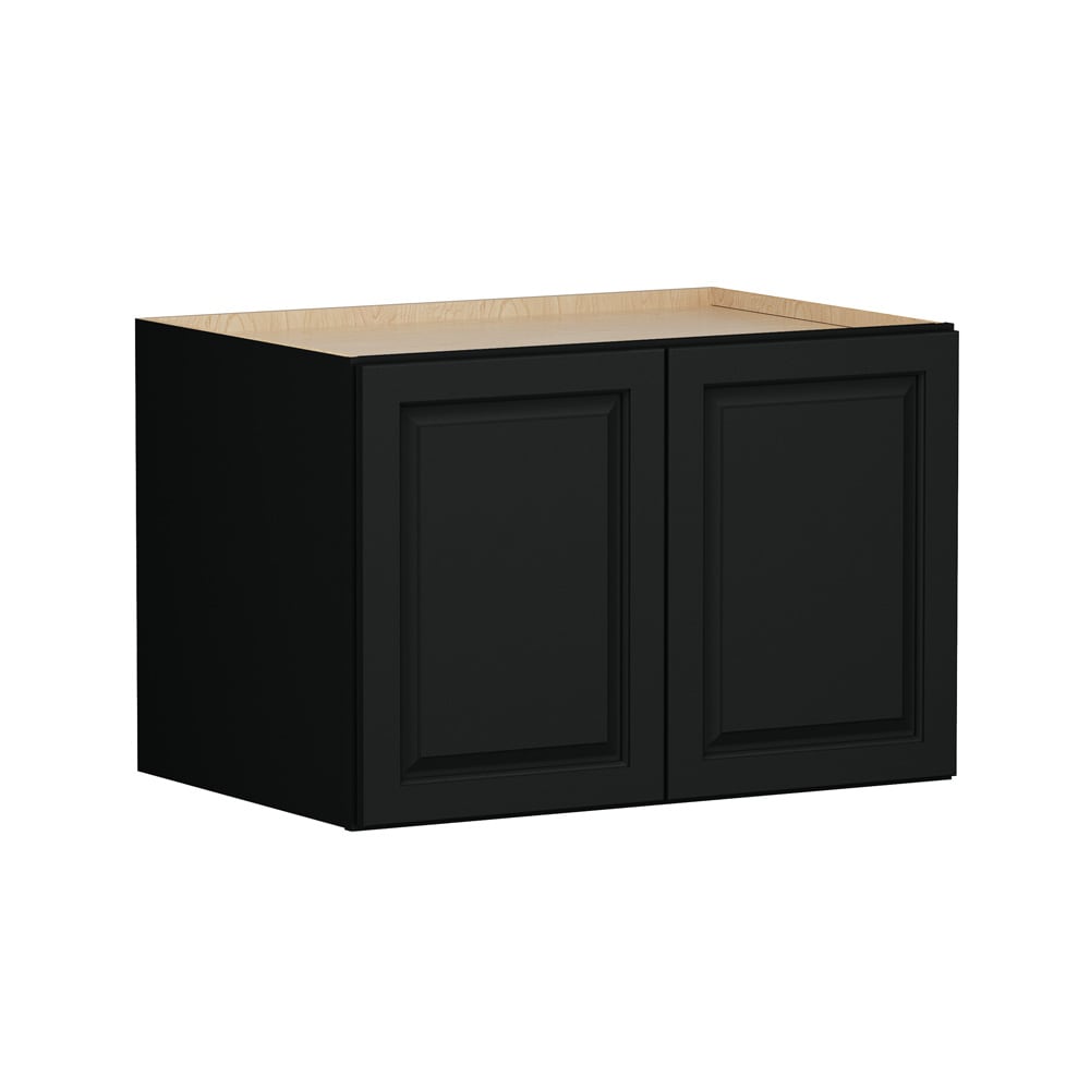 Shenandoah Stemson 36-in W x 24-in H x 24-in D Black Painted Wall Fully Assembled Cabinet Raised Panel Raised panel