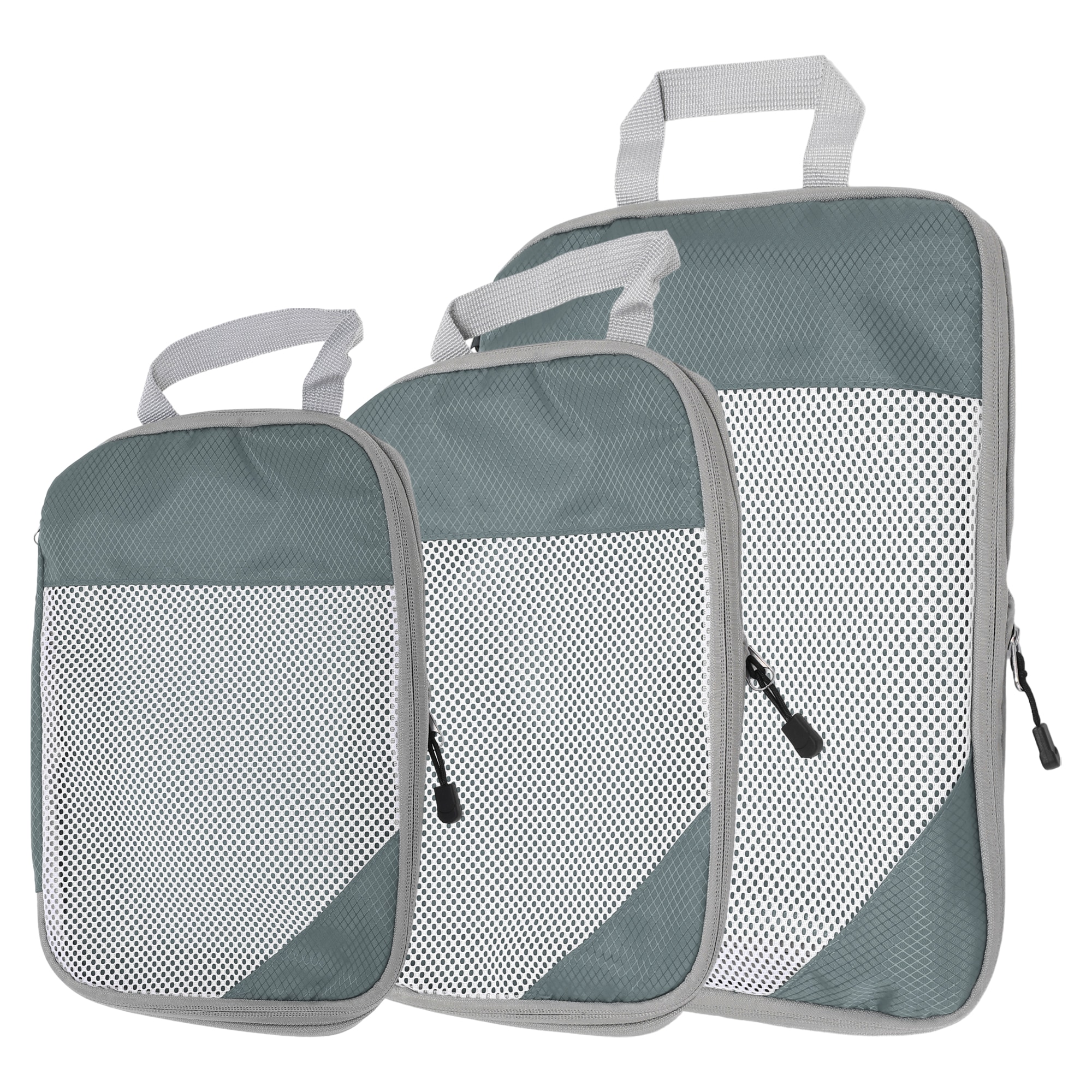 Unique Bargains 1set Compression Packing Bags for Travel Lightweight Vacation Travel Essentials Luggage Organizer Travel Bags Gray