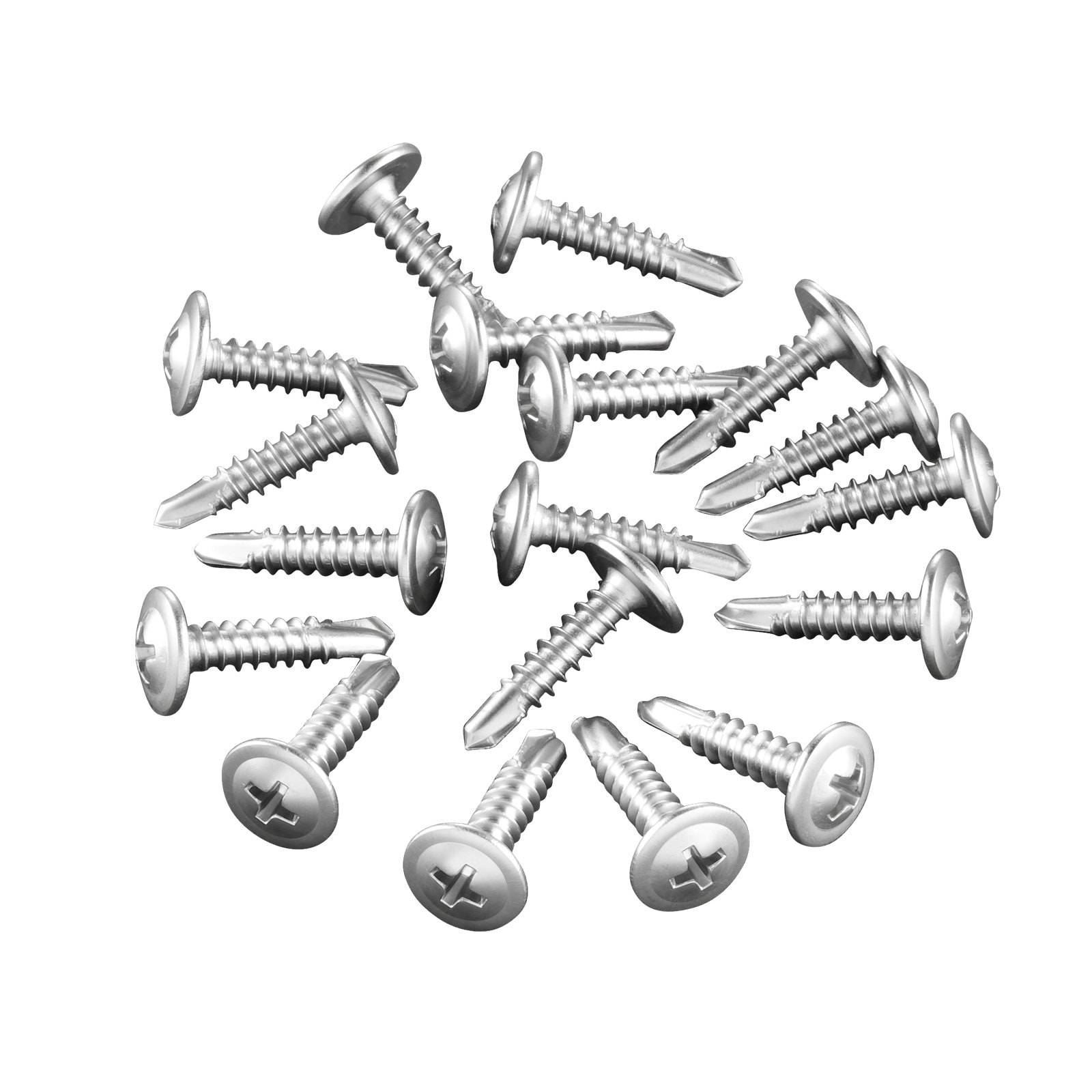 GIVIMO 350-Pack #8 x 3/4-in Stainless Steel Self-Drilling Wood Screws with Phillips Truss Head #LW047GIVSS1258