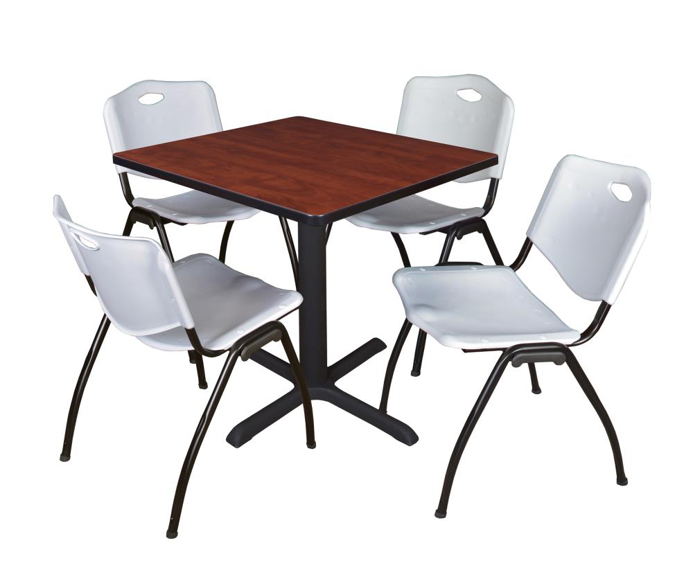 Regency TB3030CH47GY Breakroom Red 4-Person Training Table (30-in W x 29-in H)