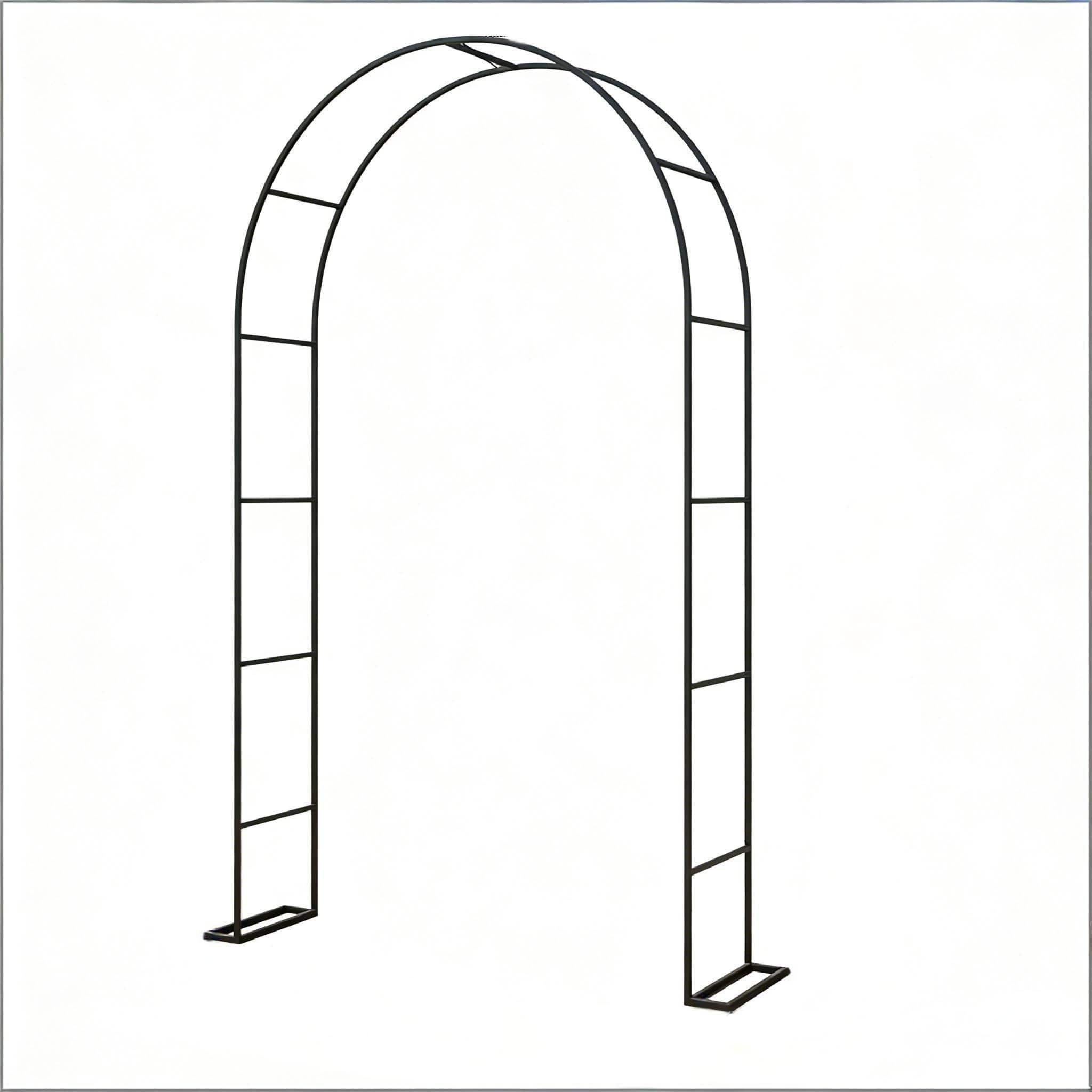 Rbied Black Outdoor Garden Arbor Trellis Wedding Arch Stand for Ceremony and Events