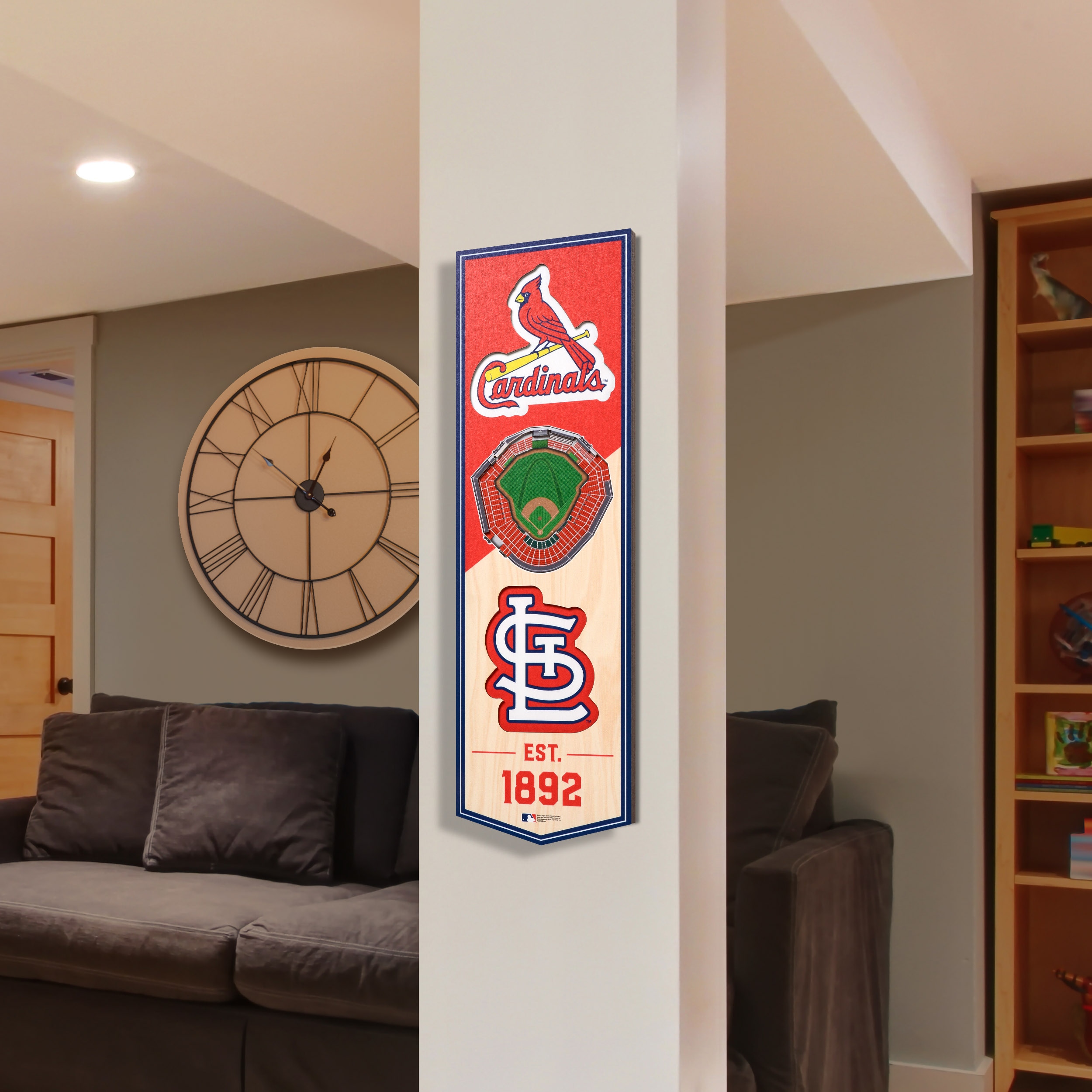 Red St. Louis Cardinals 20'' x 16.5'' 3D Sign