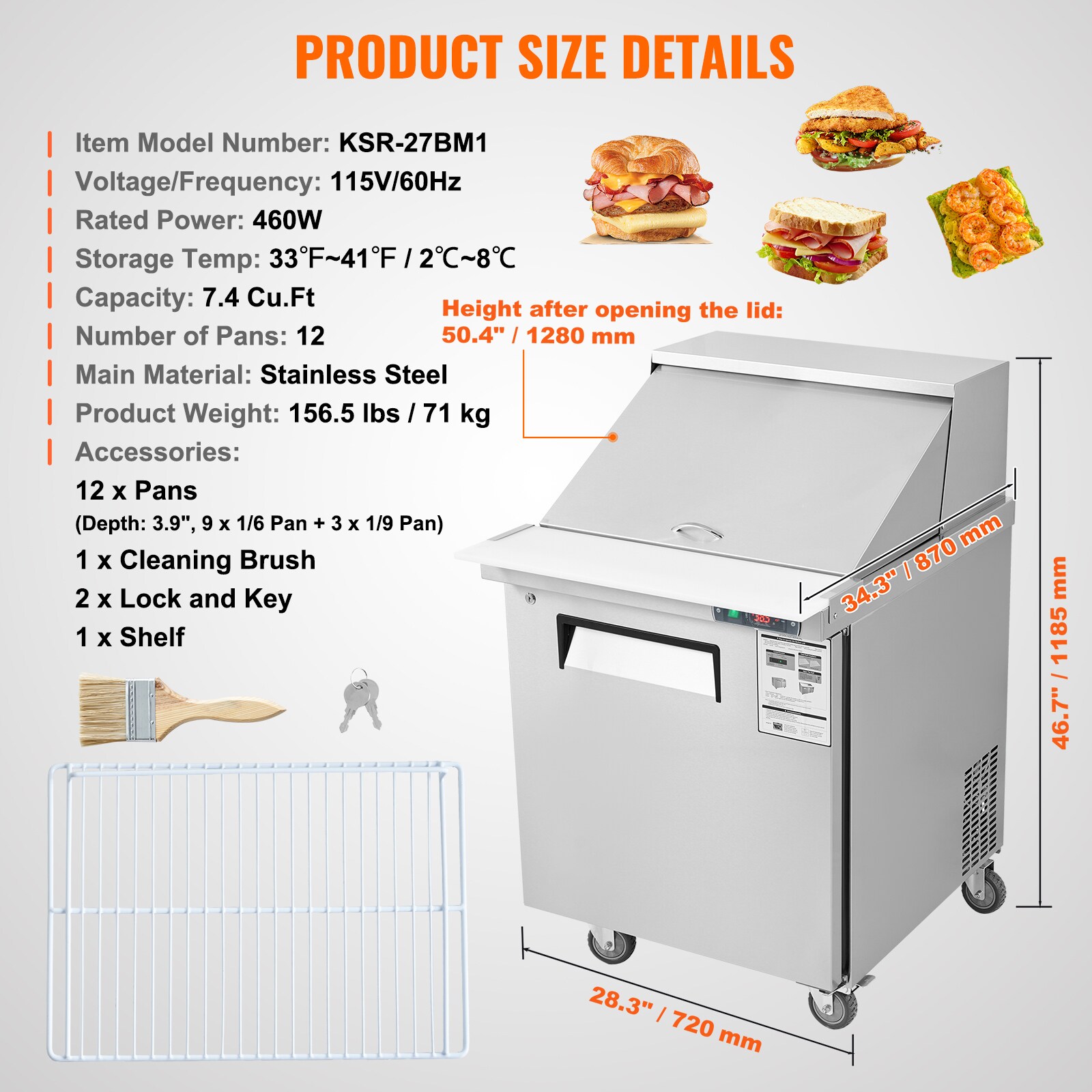 GIVIMO LW102GIVSS0228 Refrig-Prep-Tables - View #3