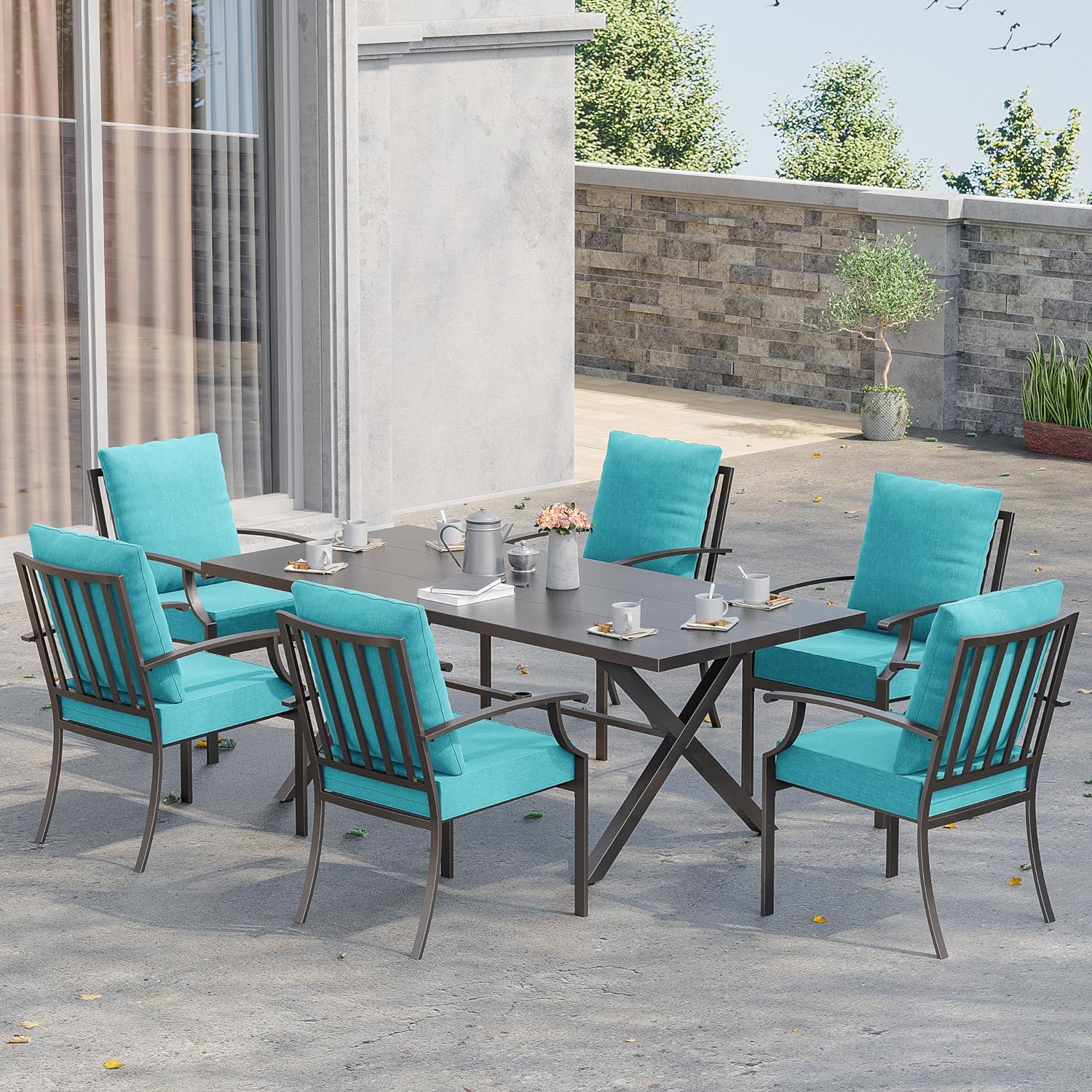 ALAULM LS-6DM-BLUE Patio-Dining-Sets - View #2