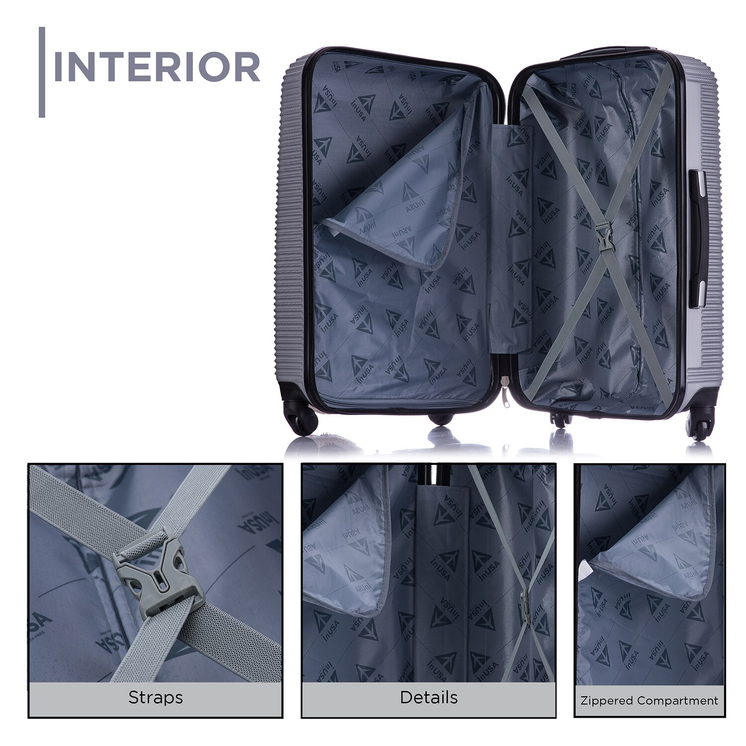InUSA IUROY00XL-SIL Luggage-And-Luggage-Sets - View #7