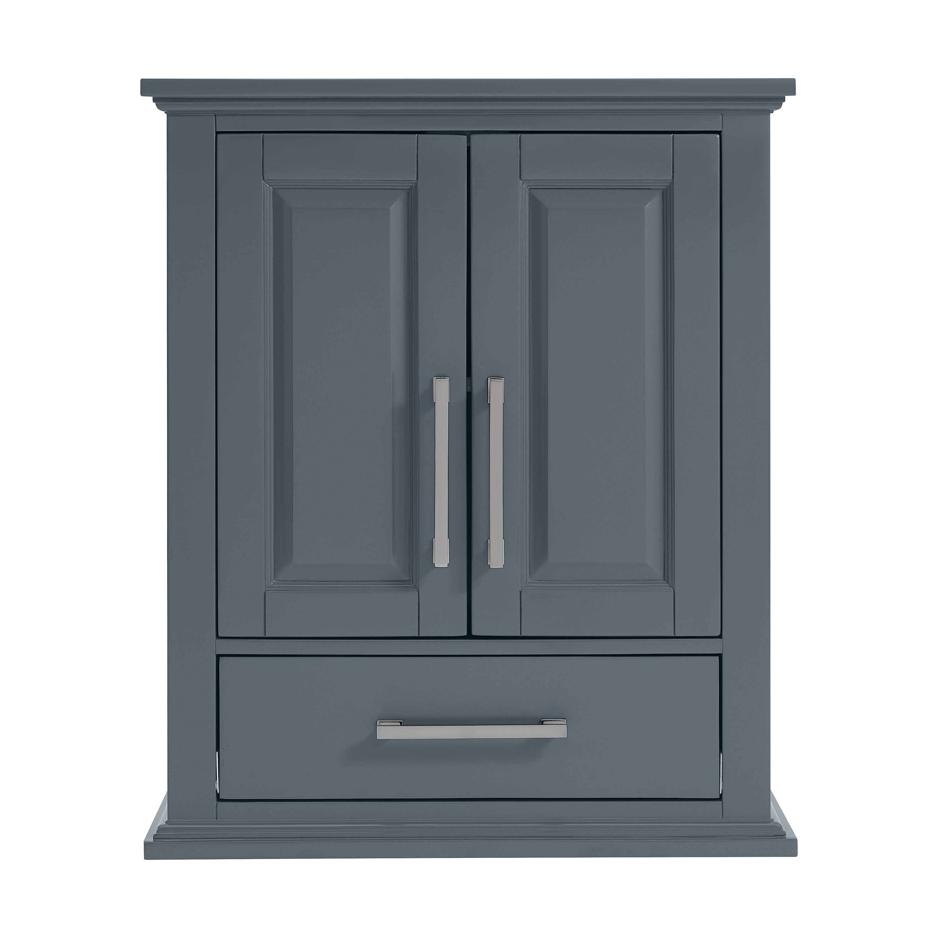 allen + roth Brookview 24-in x 29-in x 10-in Slate Blue Soft Close Bathroom Wall Cabinet