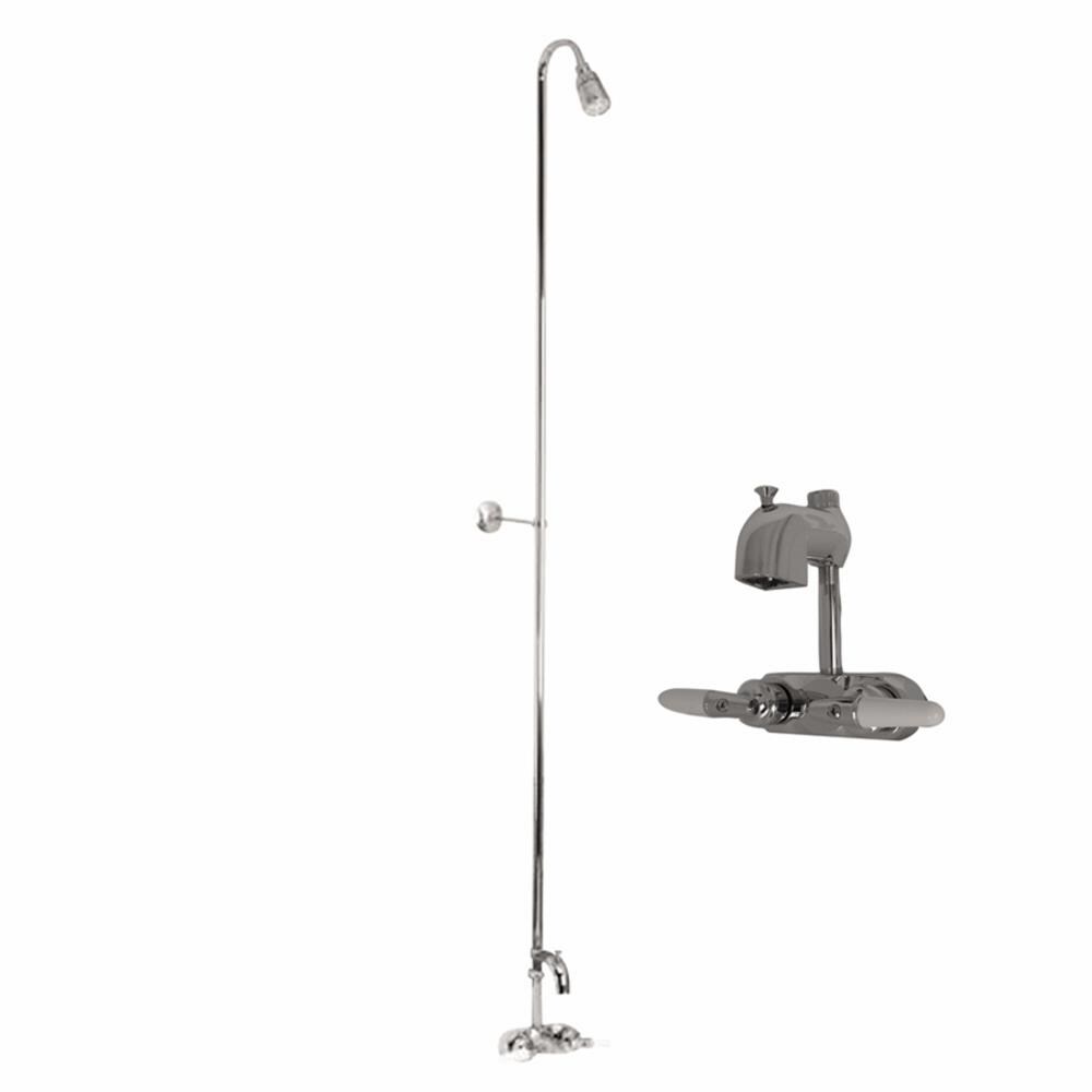 Barclay 4199-CP Polished chrome 2-handle Single function 2.25-in Round Bathtub and shower Faucet with Valve