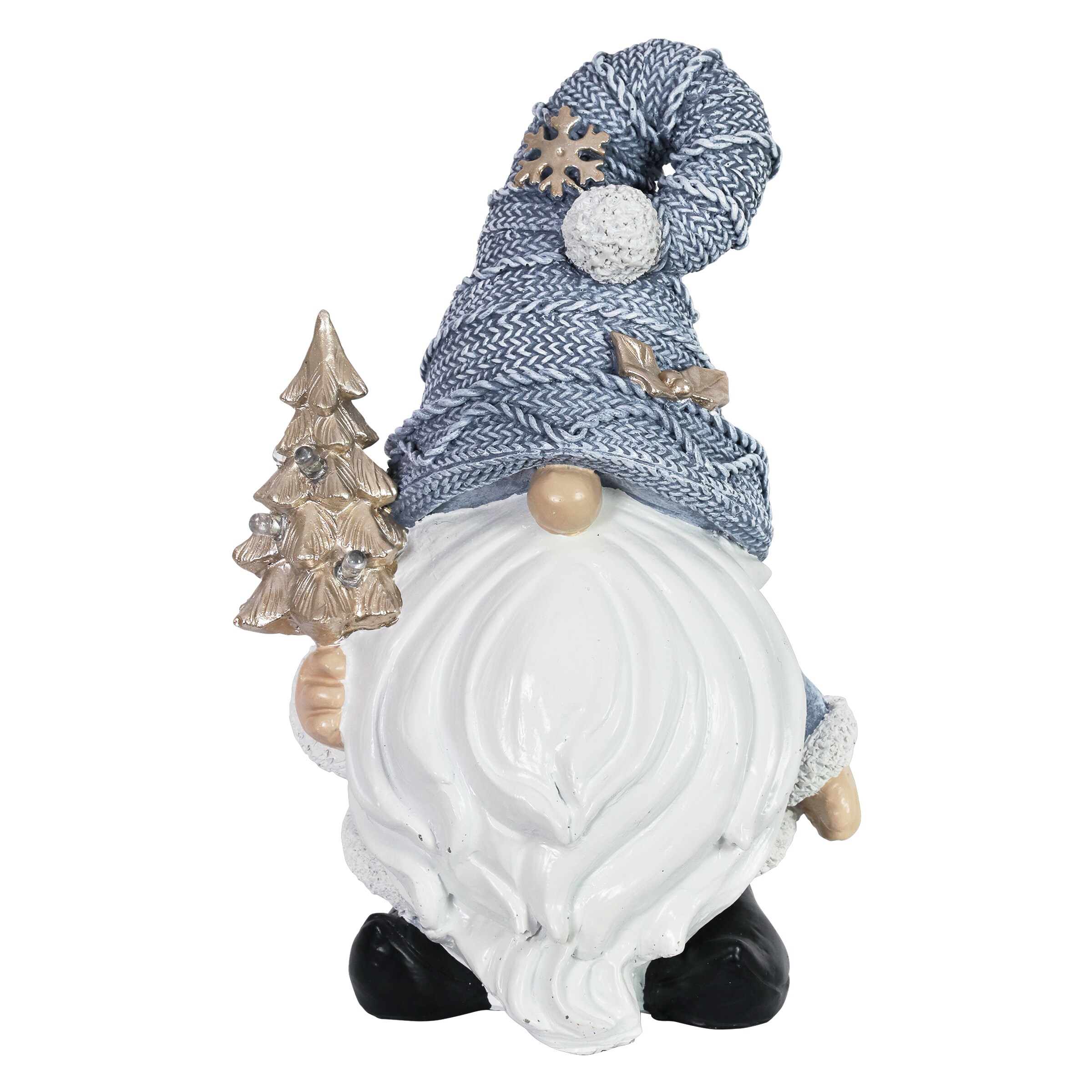 Exhart 71450-RS 8.1-in Lighted Decoration Gnome Battery-operated Christmas Decor