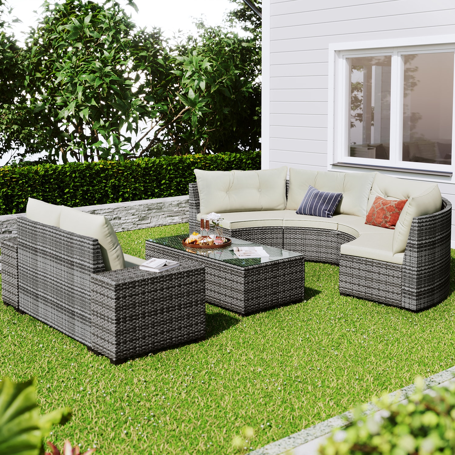 SINOFURN SYA380109BG Patio-Sofas-Daybeds - View #2