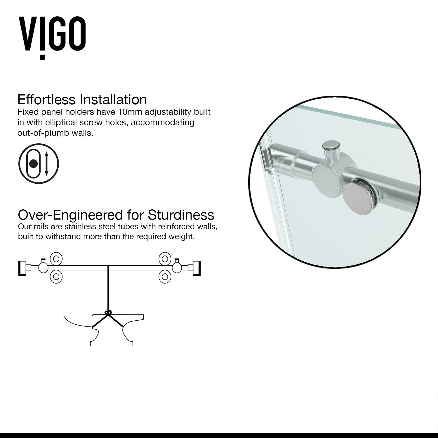 VIGO VG6051STCL48WL Alcove-Shower-Kit - View #9