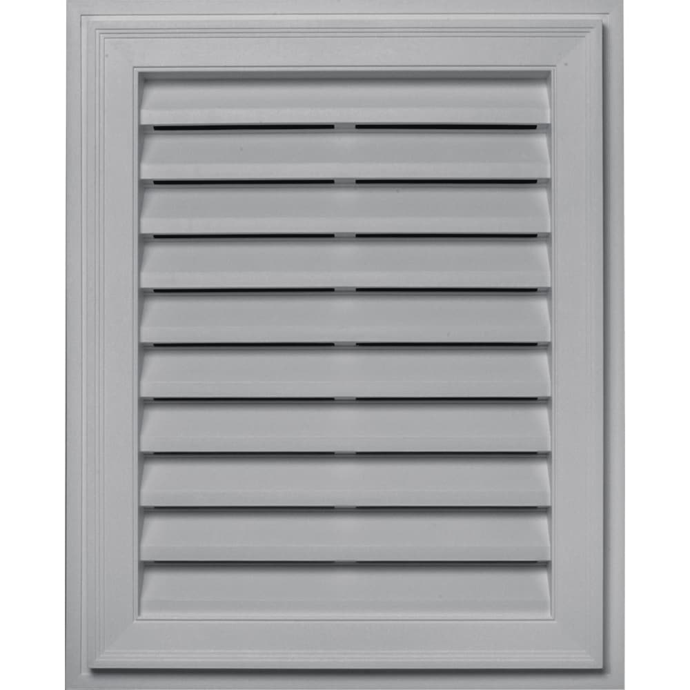 20-in x 30-in Gray Rectangle Vinyl Gable Louver Vent | - Builders Edge 120072430016