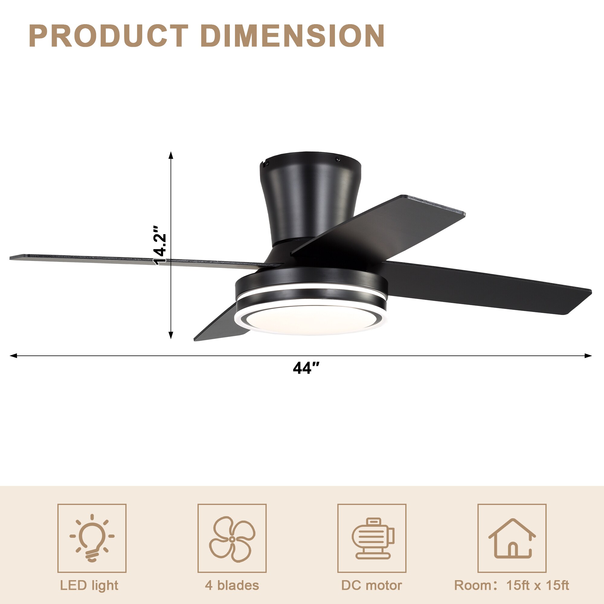Bella Depot DCFSD4401-BR Ceiling-Fans - View #11