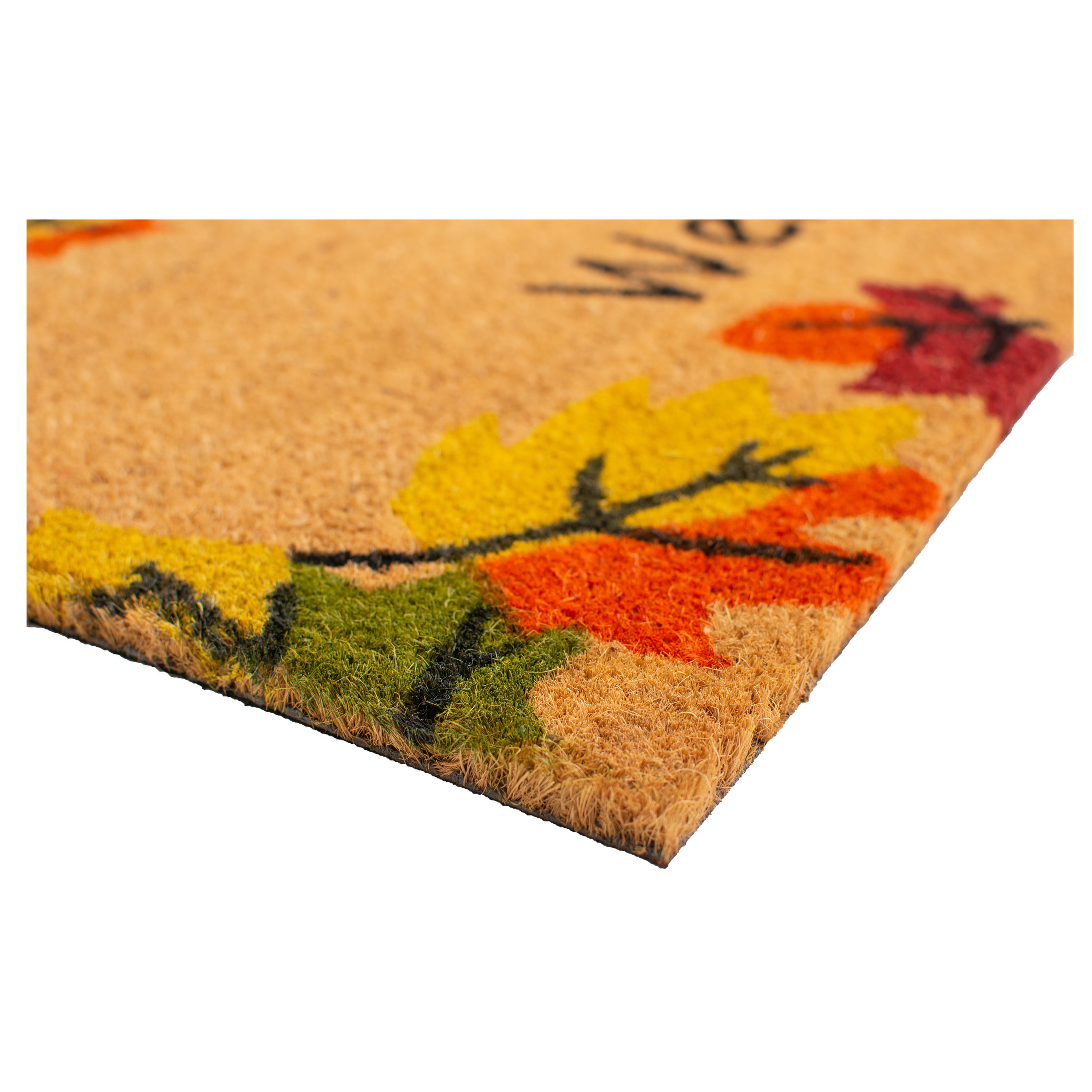 Autumn Breeze Coir Outdoor Fall Doormat with Vinyl Backing
