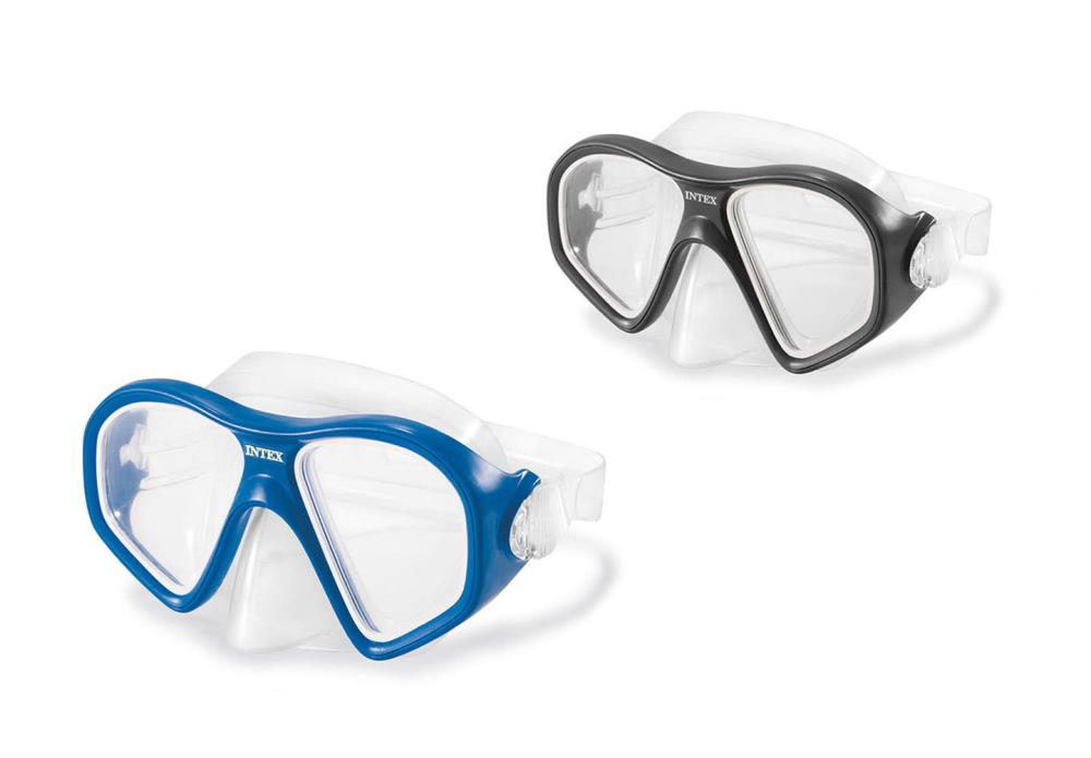 Intex 55648E Reef Rider Diving Mask and Easy Flow Snorkel Set for Ages 14+, Colors Vary