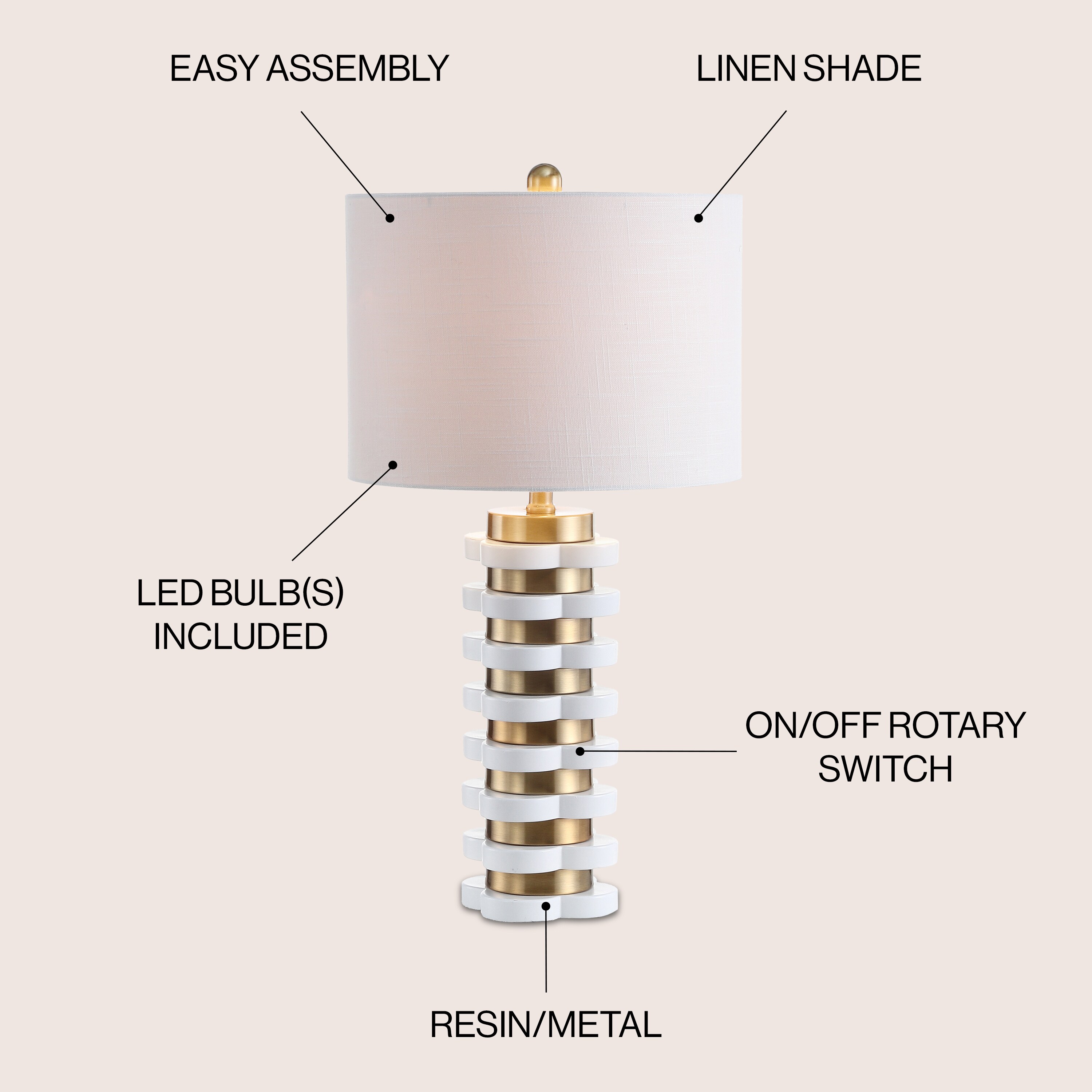 JONATHAN  Y JYL1010A Table-Lamps - View #3