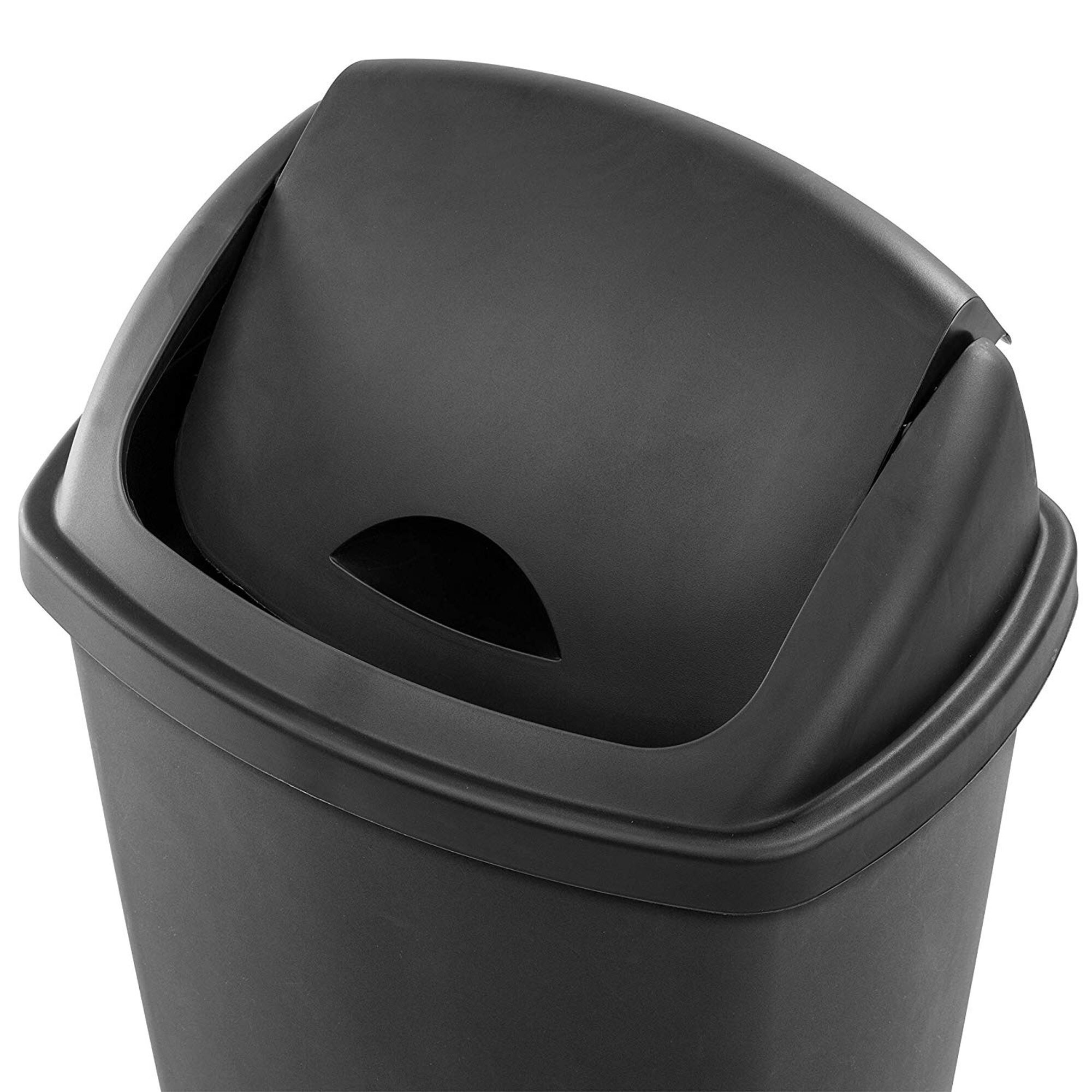 Sterilite Black Plastic Wastebasket in the Wastebaskets department at ...