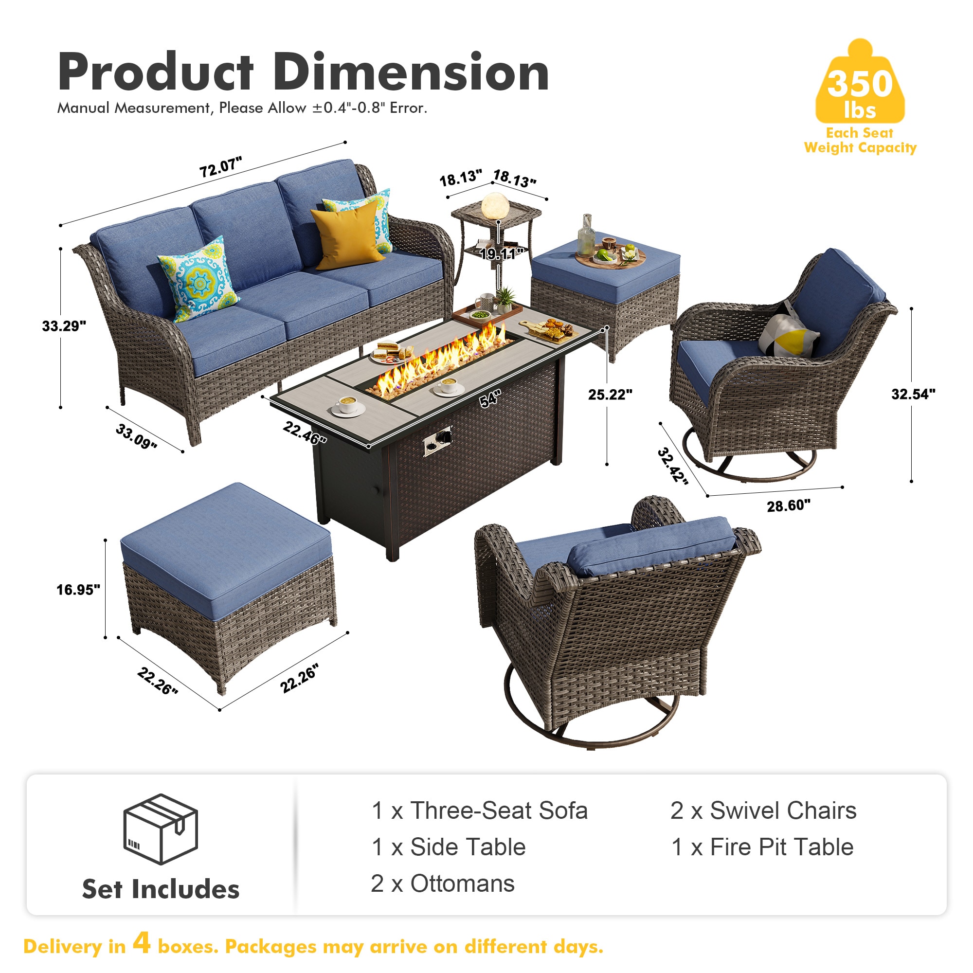Pouuin SRFPGNTC30-7 Patio-Conversation-Sets - View #8